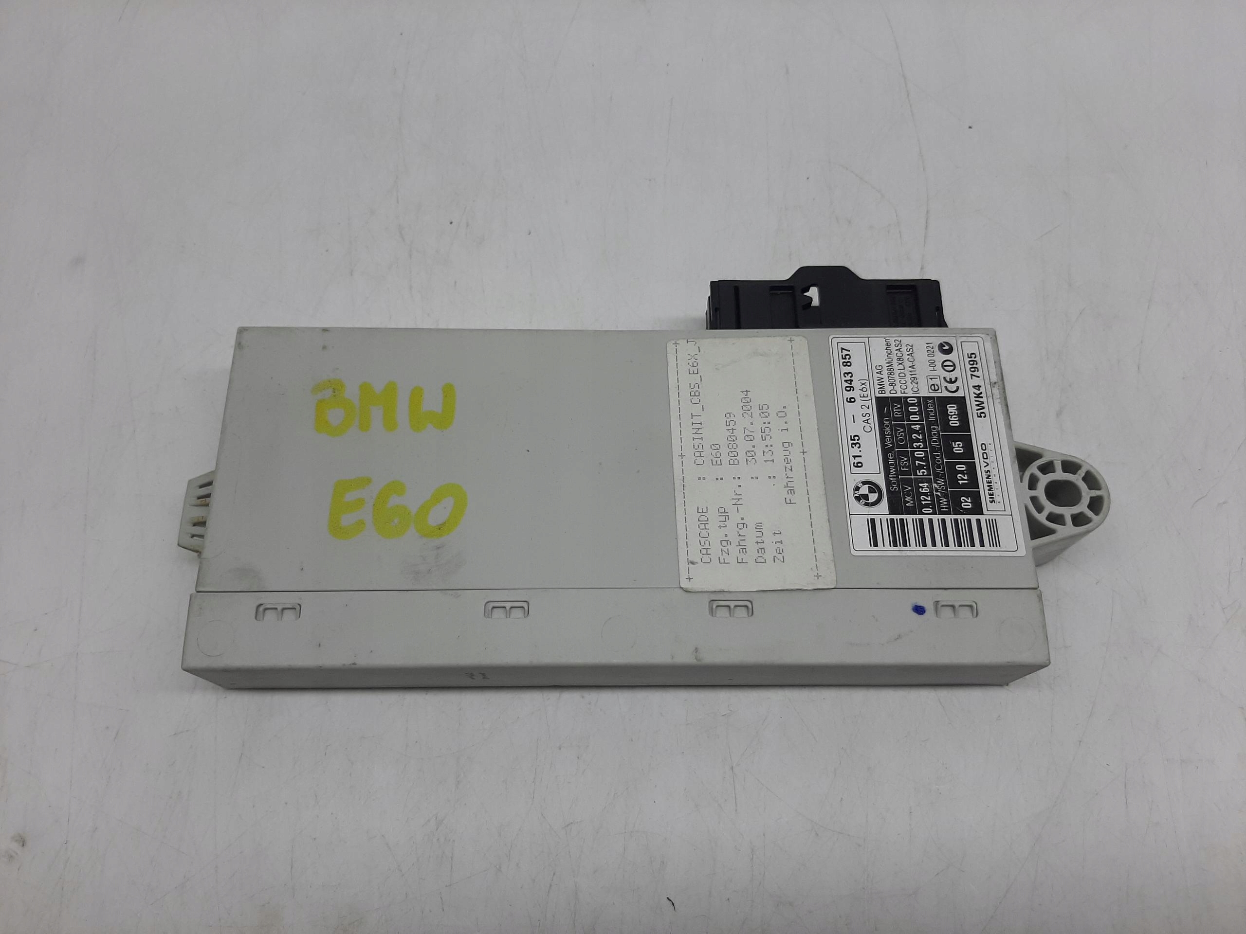 BMW 5 E60 MODUŁ STEROWNIK CAS 6943857 5WK47995