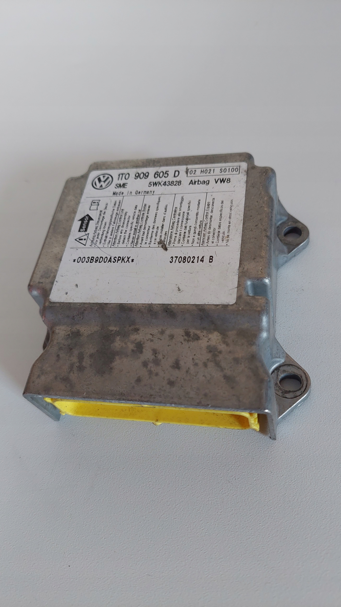 VW MODUŁ SENSOR STEROWNIK AIRBAG PODUSZEK POWIETRZNY 1T0909605D 5WK43828