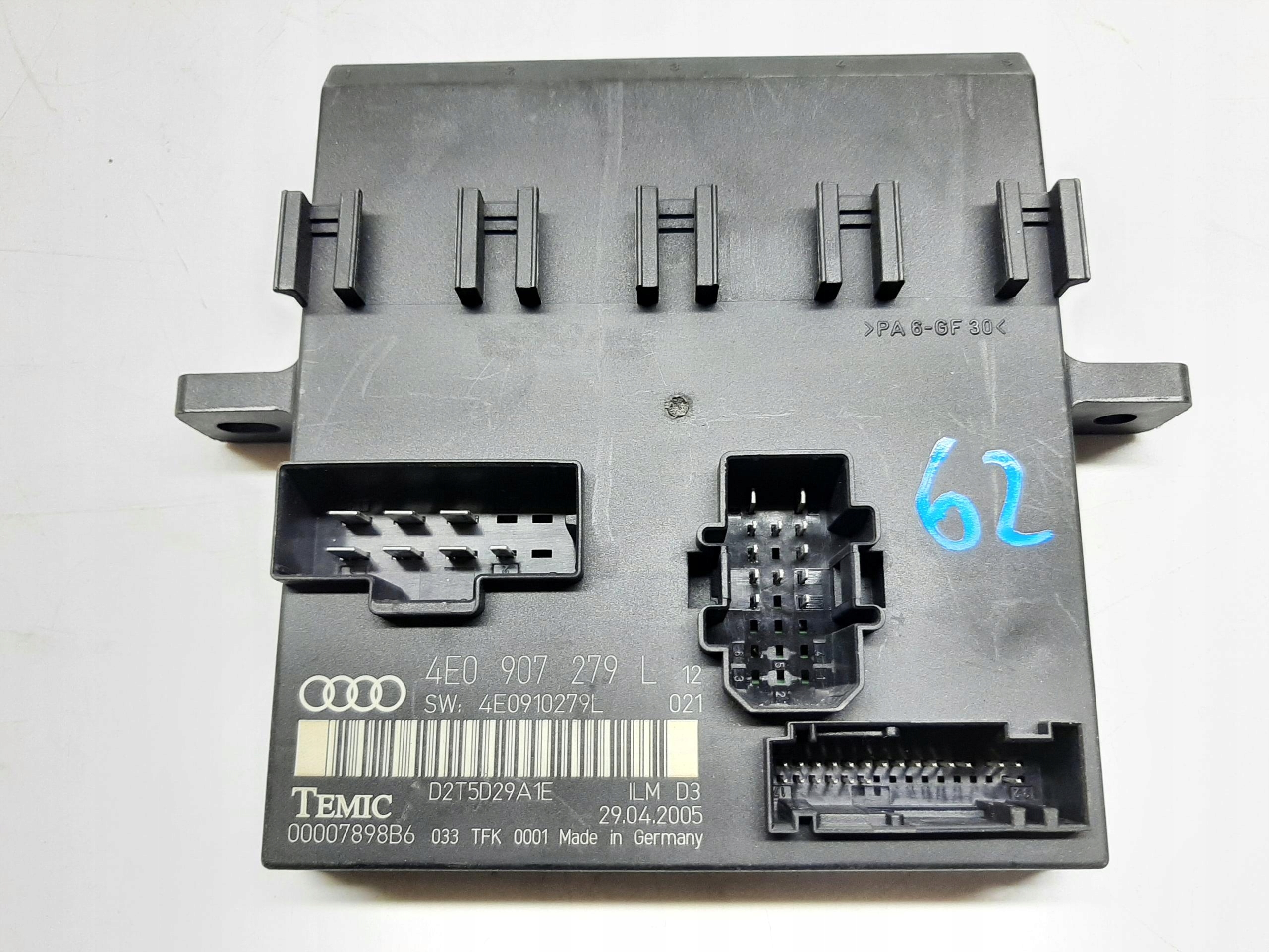 AUDI A8 D3 2002- MODUŁ STEROWNIK ŚWIATEŁ 4E0907279L