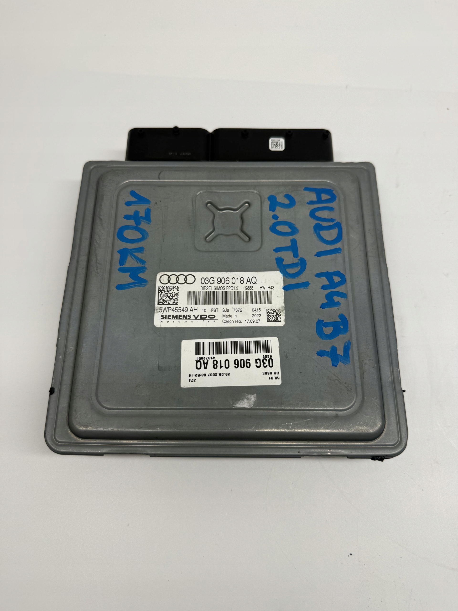 AUDI A4 B7 STEROWNIK KOMPUTER SILNIKA ECU 2.0 TDI 03G906018AQ