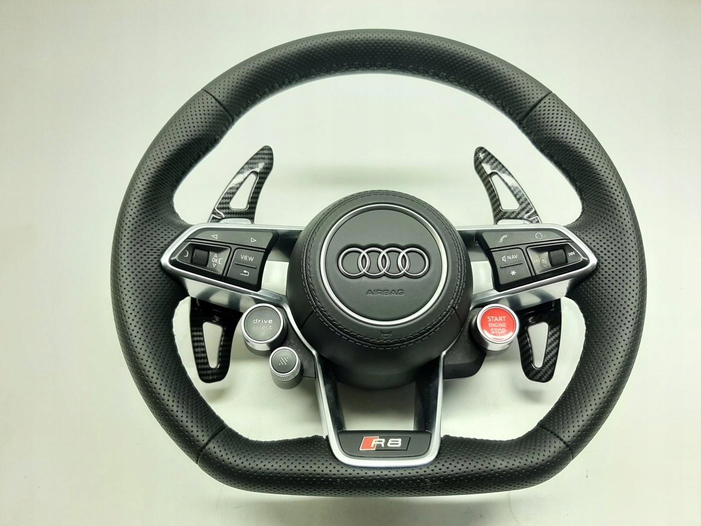 AUDI R8 II SPYDER QUATTRO 5.2 FSI 2018- KIEROWNICA SKÓRA ŁOPATKI 4S0419091G
