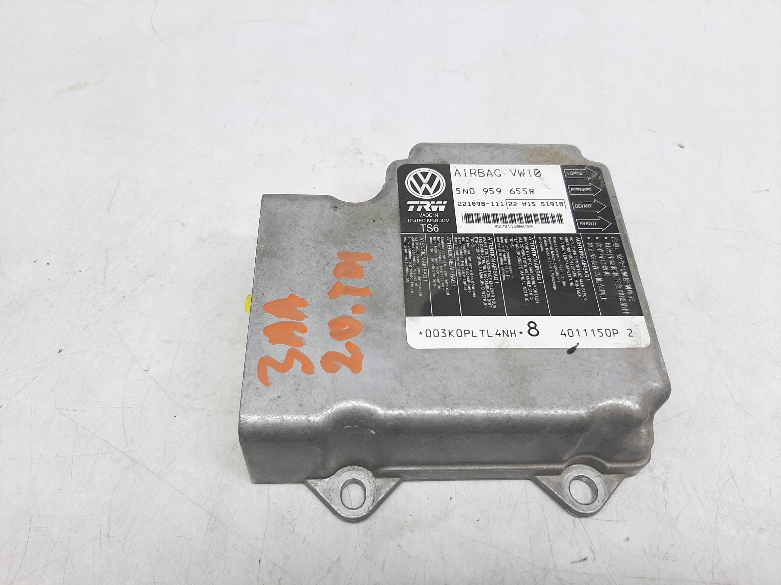 VW PASSAT B7 VARIANT MODUŁ SENSOR STEROWNIK AIRBAG 5N0959655R