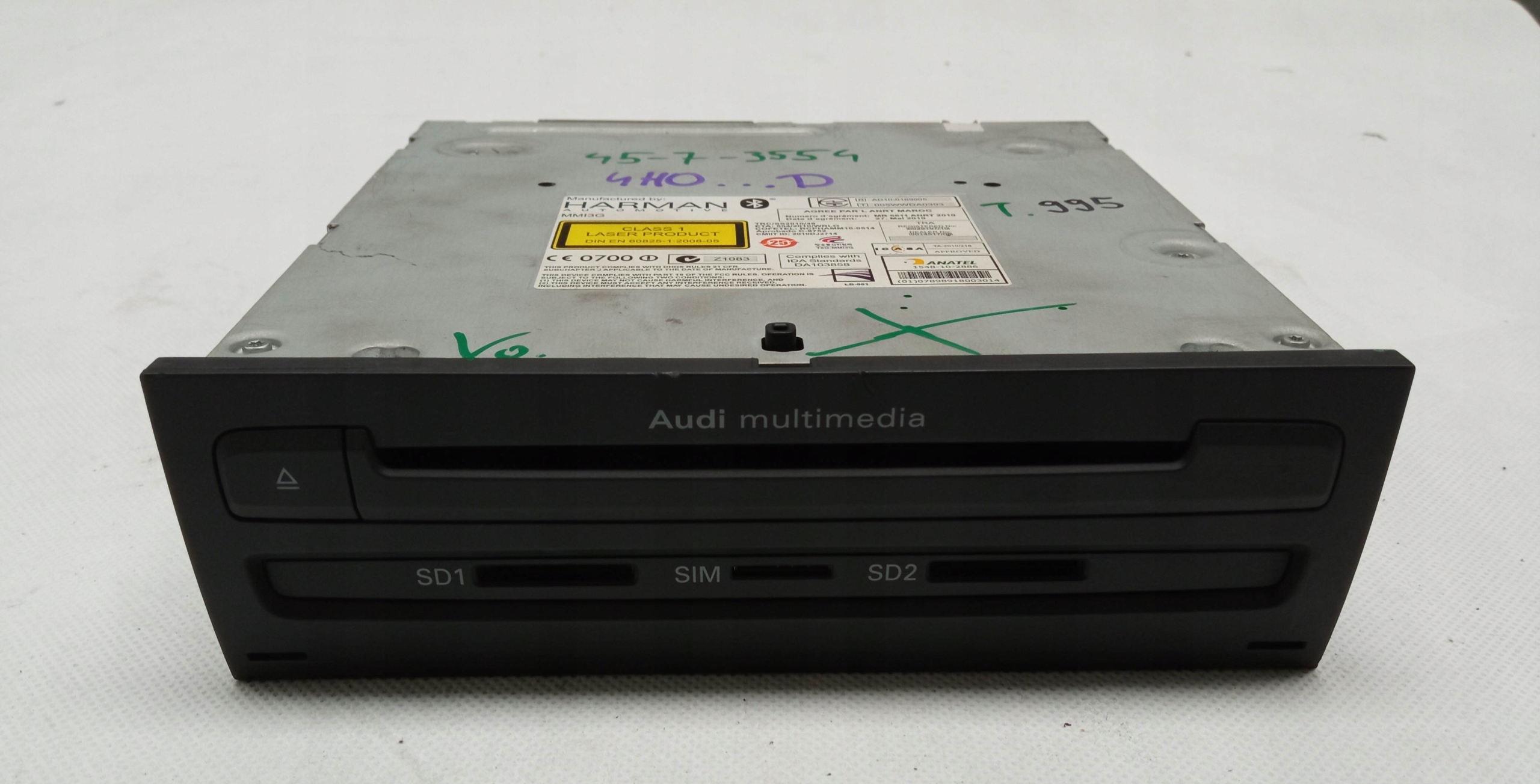 Audi A8 S8 D4 Sterownik MMI Nawigacja 4H0035746D multimedia sim sd1 sd2