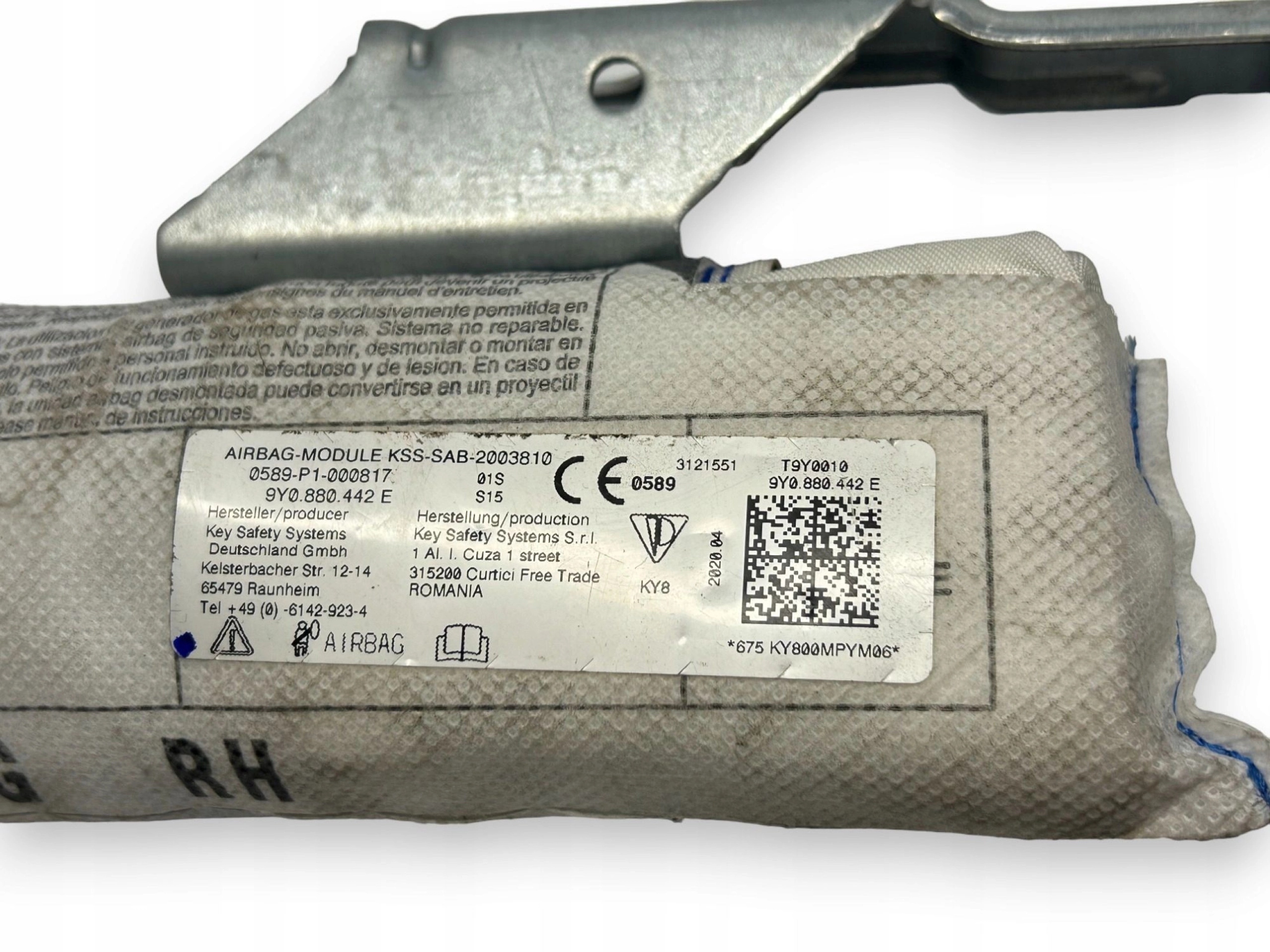 Porsche Cayenne III E3 Airbag Poduszka fotela Prawy Tył 9Y0880442E