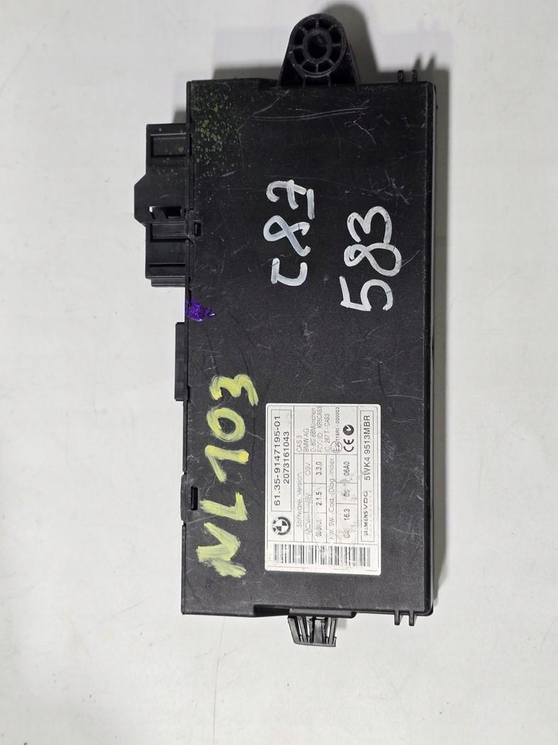 BMW E60 E70 E87 E90 E91 E92 E93 MODUŁ STEROWNIK CAS 3 9147195 5WK49513MBR