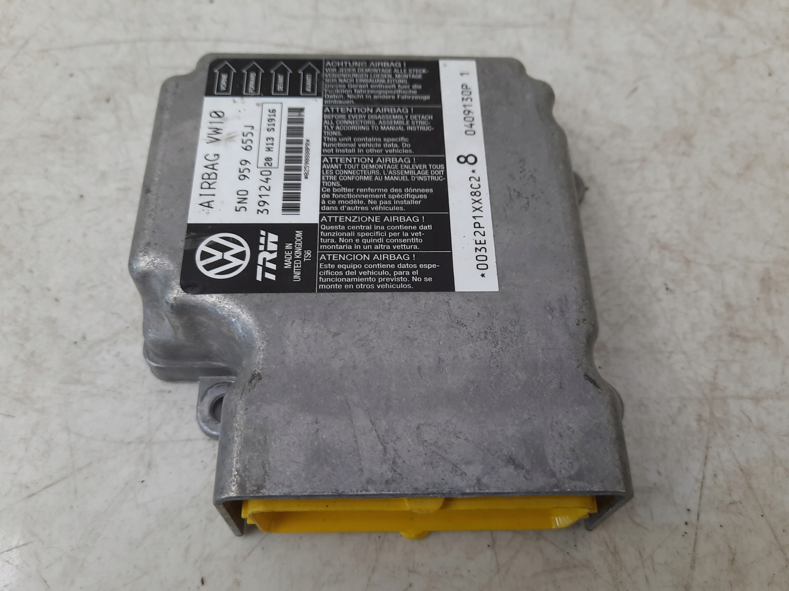 VW MODUŁ SENSOR STEROWNIK AIRBAG PODUSZEK POWIETRZNY 5N0959655J