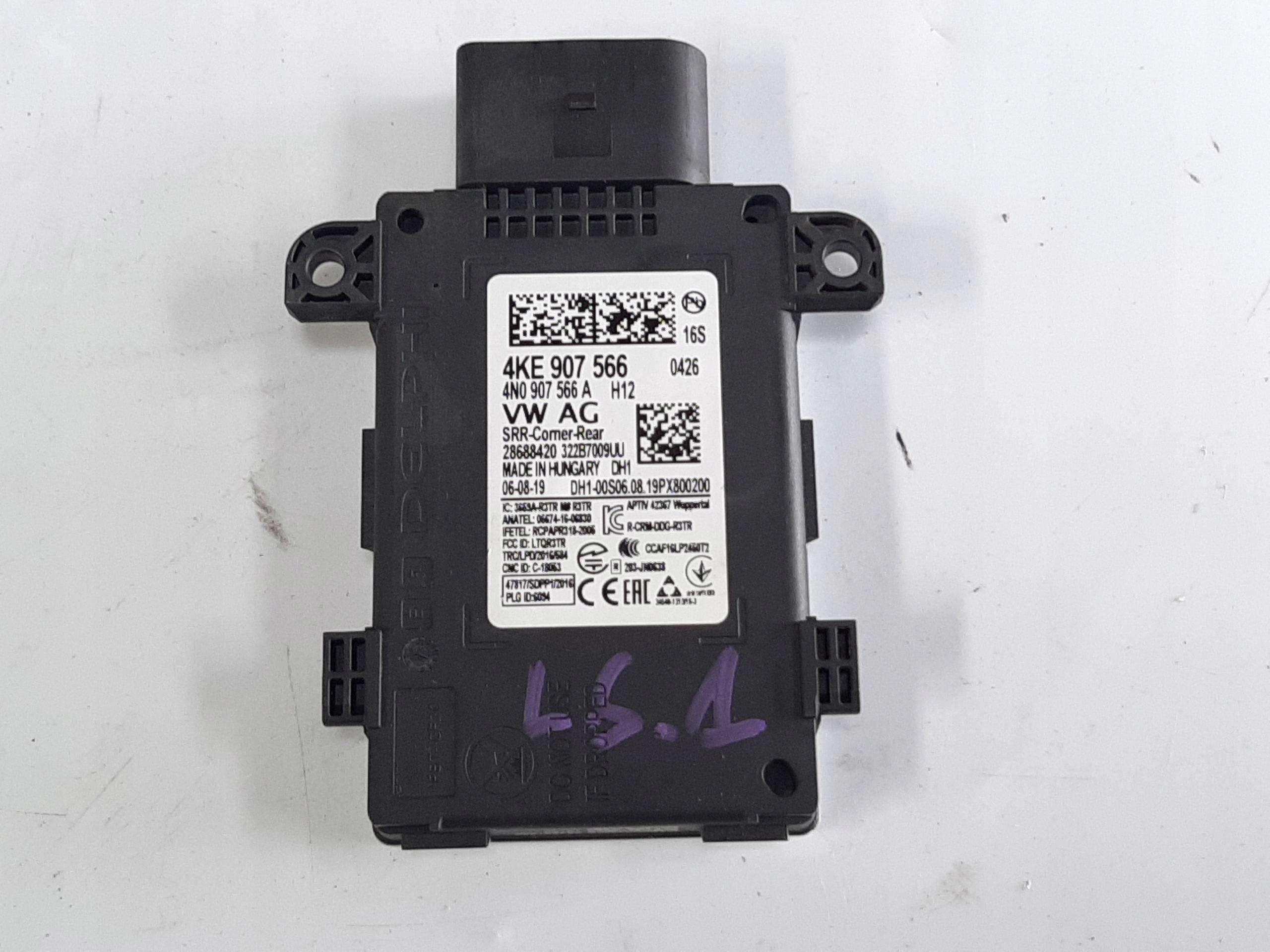 AUDI A6 C8 RADAR CZUJNIK ZMIANY PASA RUCHU 4KE907566