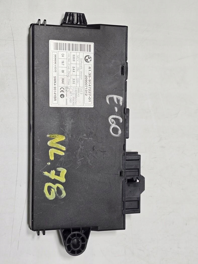BMW E60 E61 MODUŁ STEROWNIK CAS 3 9147227 5WK49514YBR