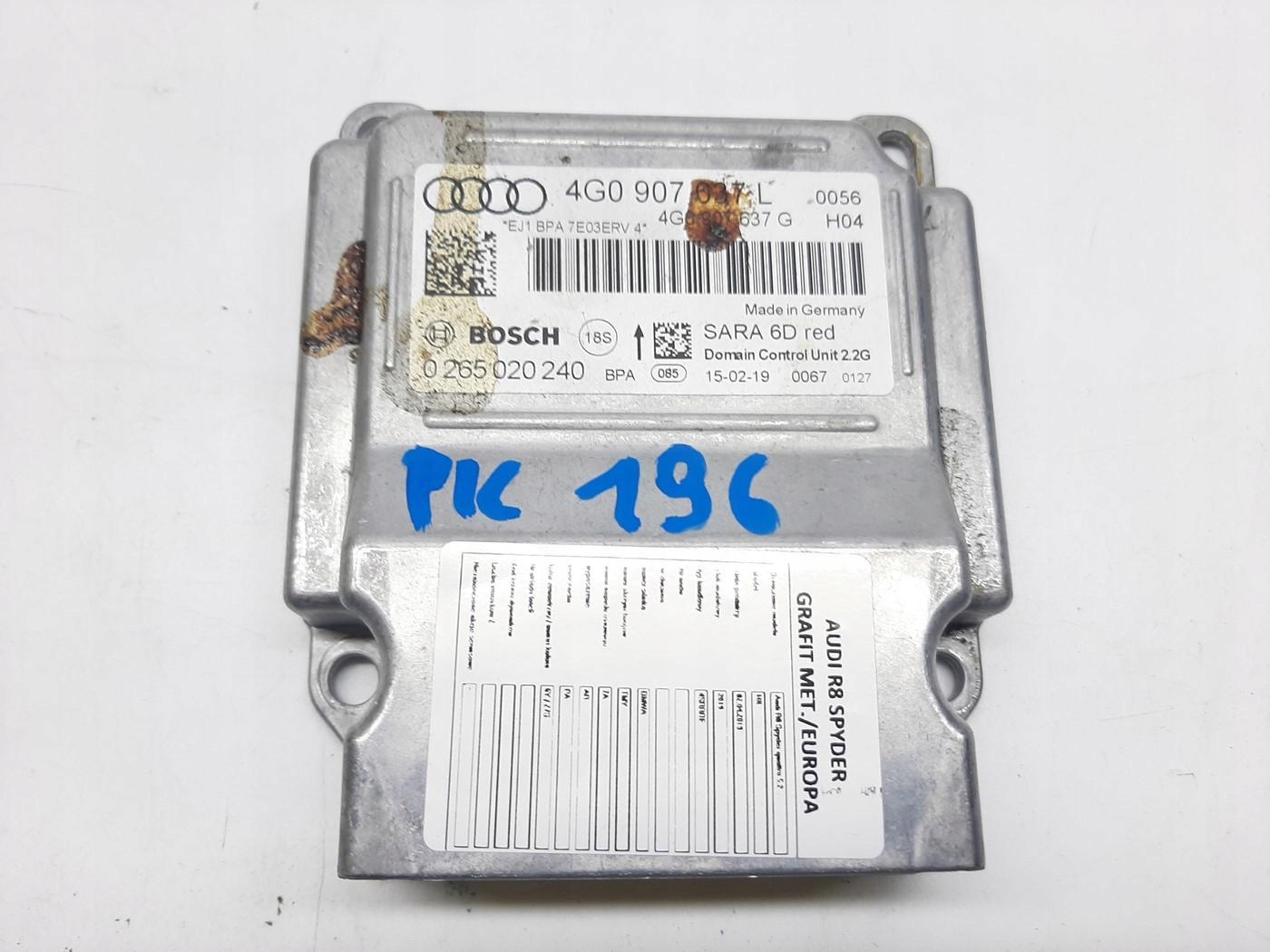 AUDI R8 II SPYDER 5.2 FSI 2018- STEROWNIK UKŁADU KIEROWNICZEGO 4G0907037L