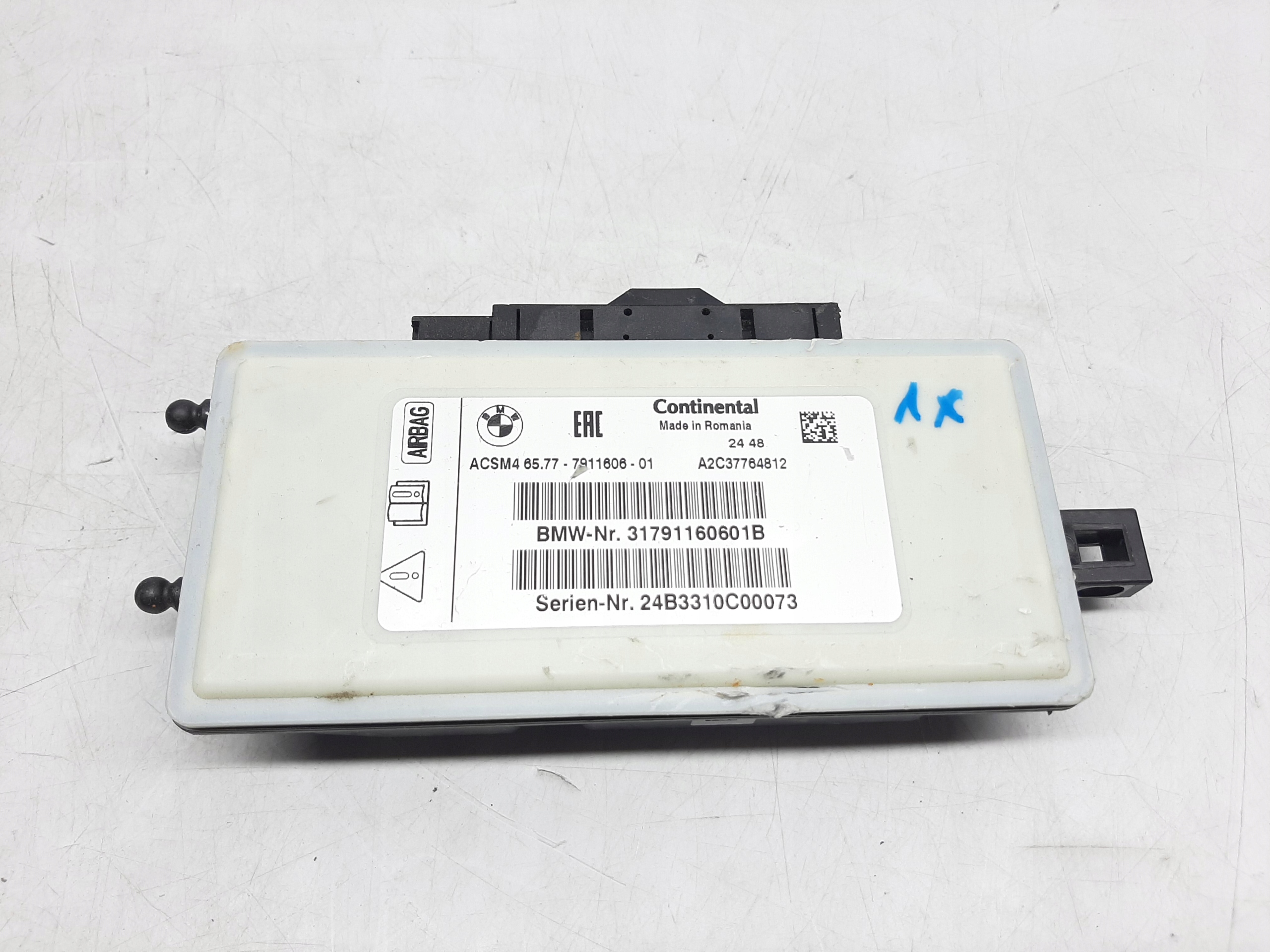 BMW X3 F25 MODUŁ STEROWNIK SENSOR AIRBAG PODUSZEK 31791160601B