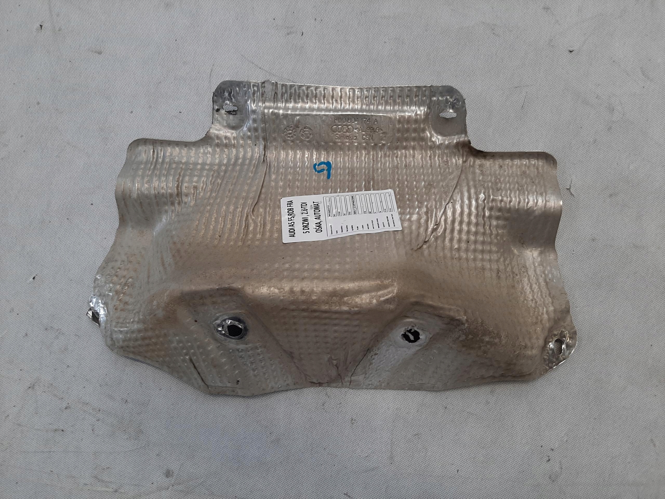 OSŁONA TERMICZNA PODWOZIA AUDI A5 SPORTBACK II FL 20- 2.0 TDI 8W0804174A