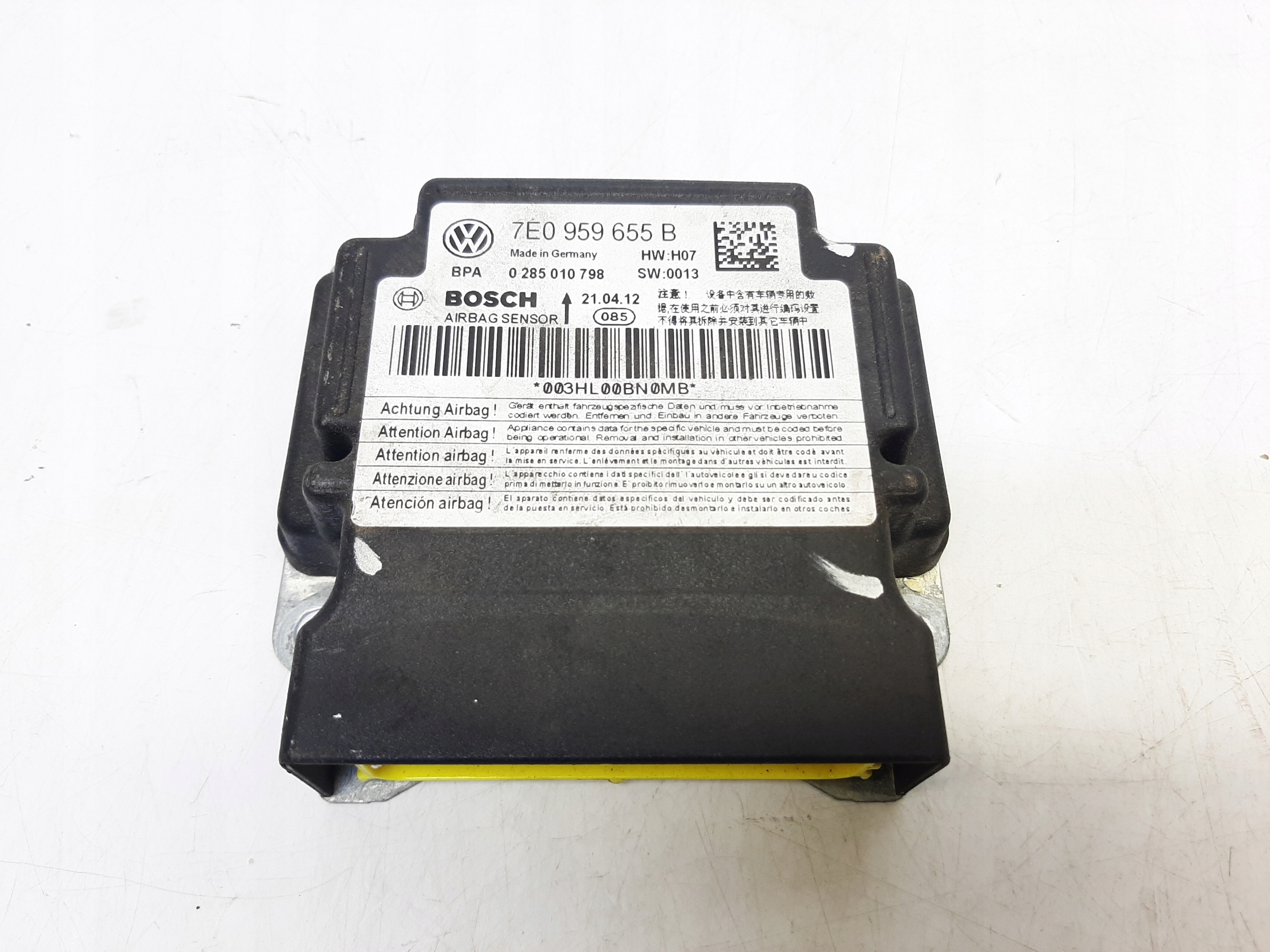 VW CADDY 2K MODUŁ SENSOR AIRBAG PODUSZEK POWIETRZNYCH 7E0959655B
