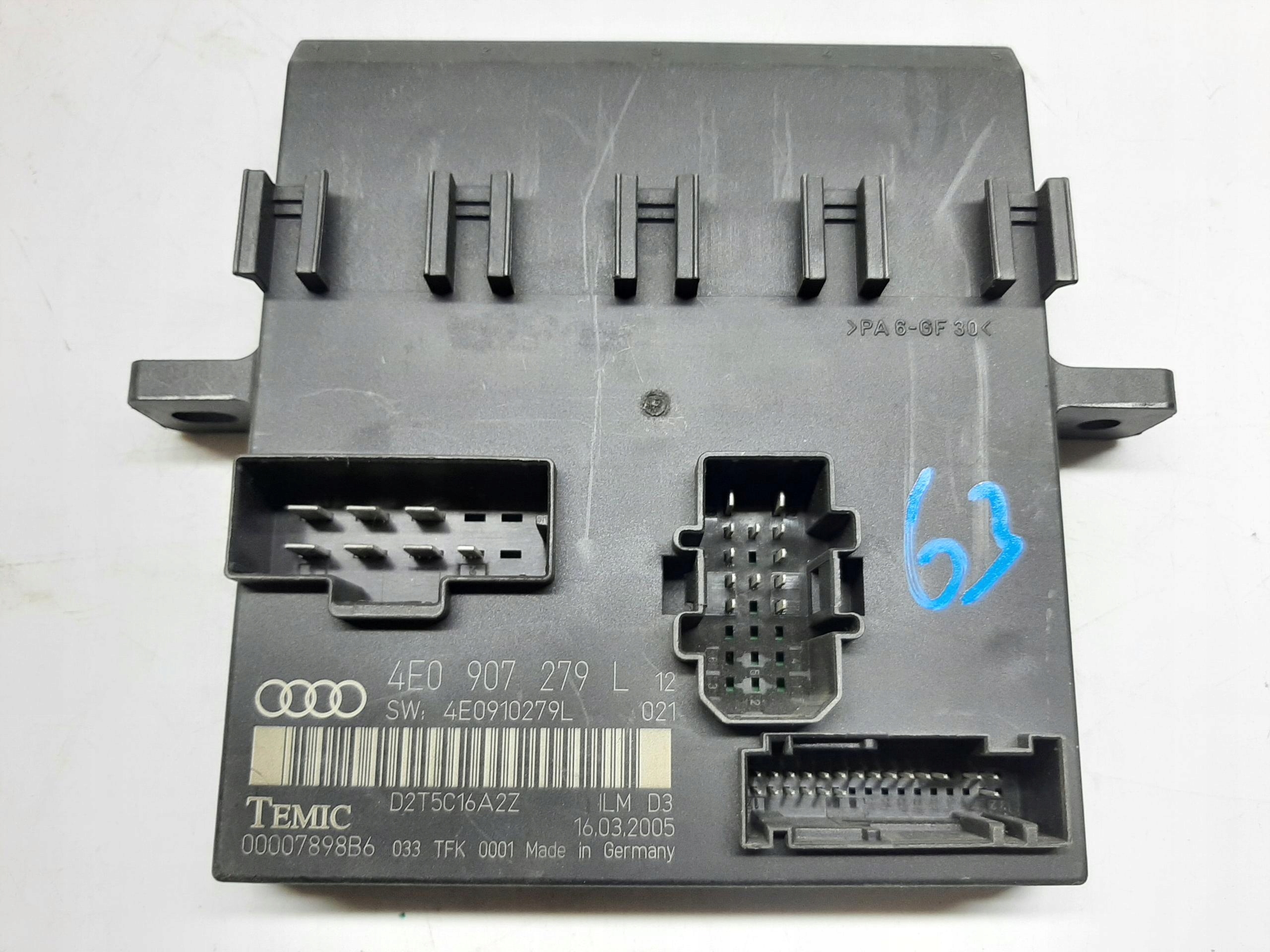 AUDI A8 D3 2002- MODUŁ STEROWNIK ŚWIATEŁ 4E0907279L
