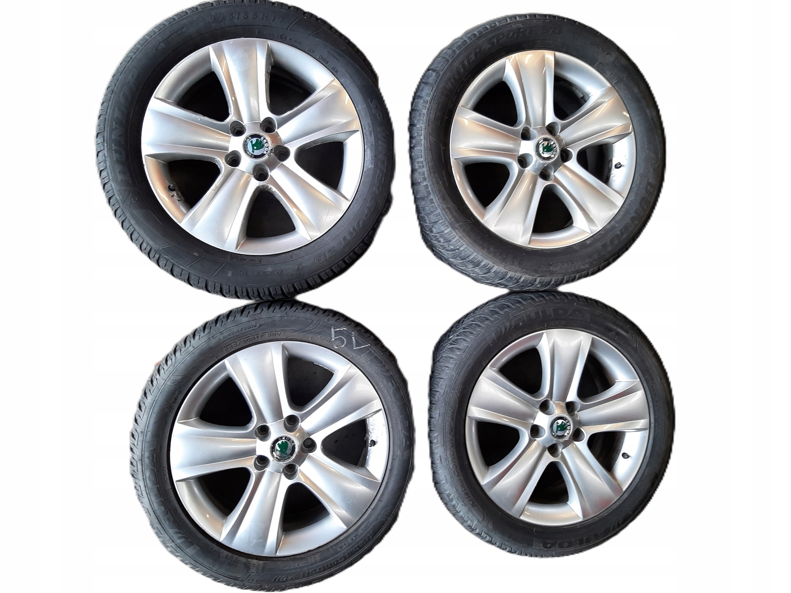 SKODA YETI KOŁA ZIMOWE 225/50 R17 ALUFELGI 17'' 5X112 5L0601025B KOMPLET