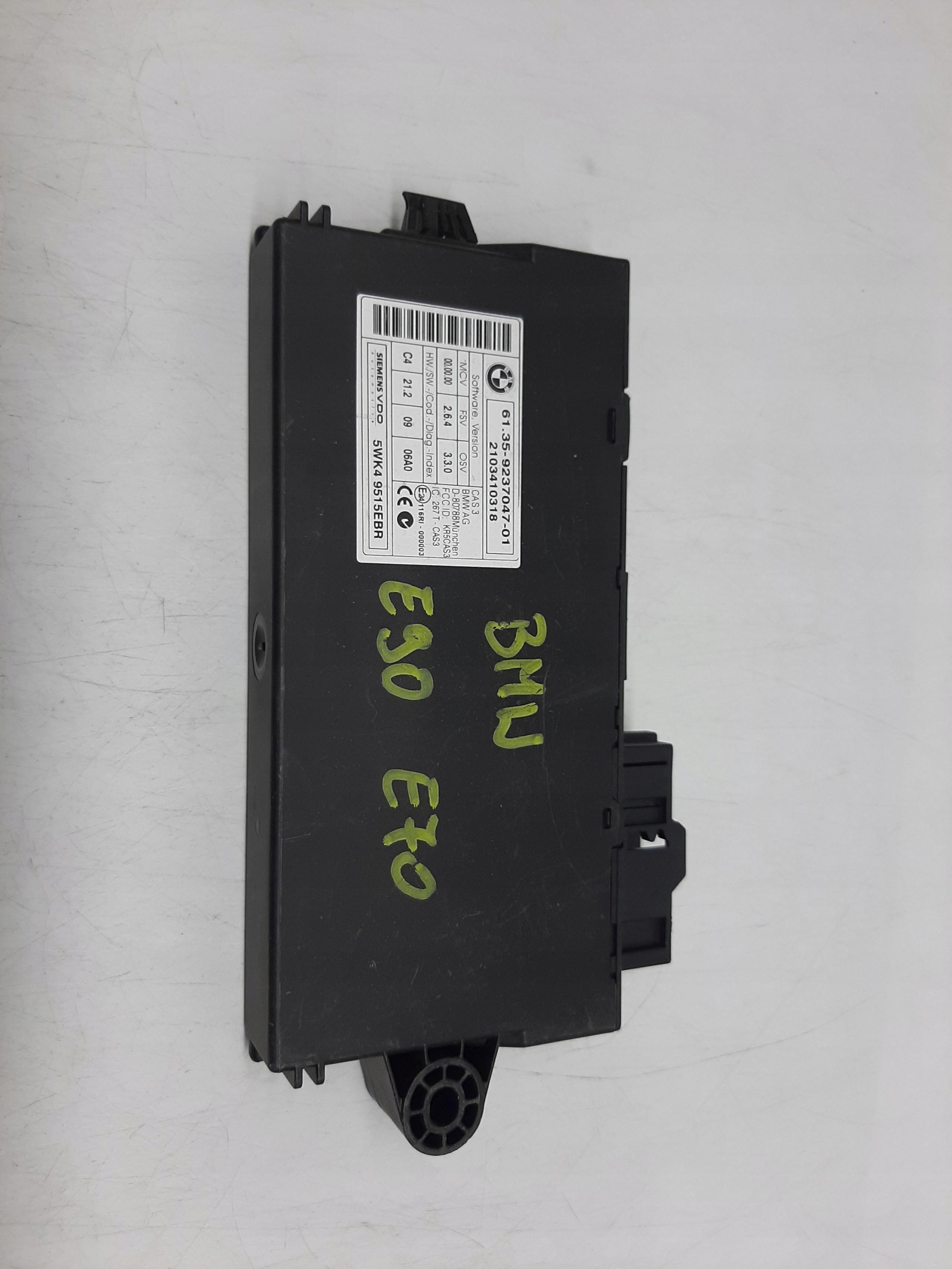BMW 3 E90 MODUŁ STEROWNIK CAS 9237047-01 5WK49515EBR