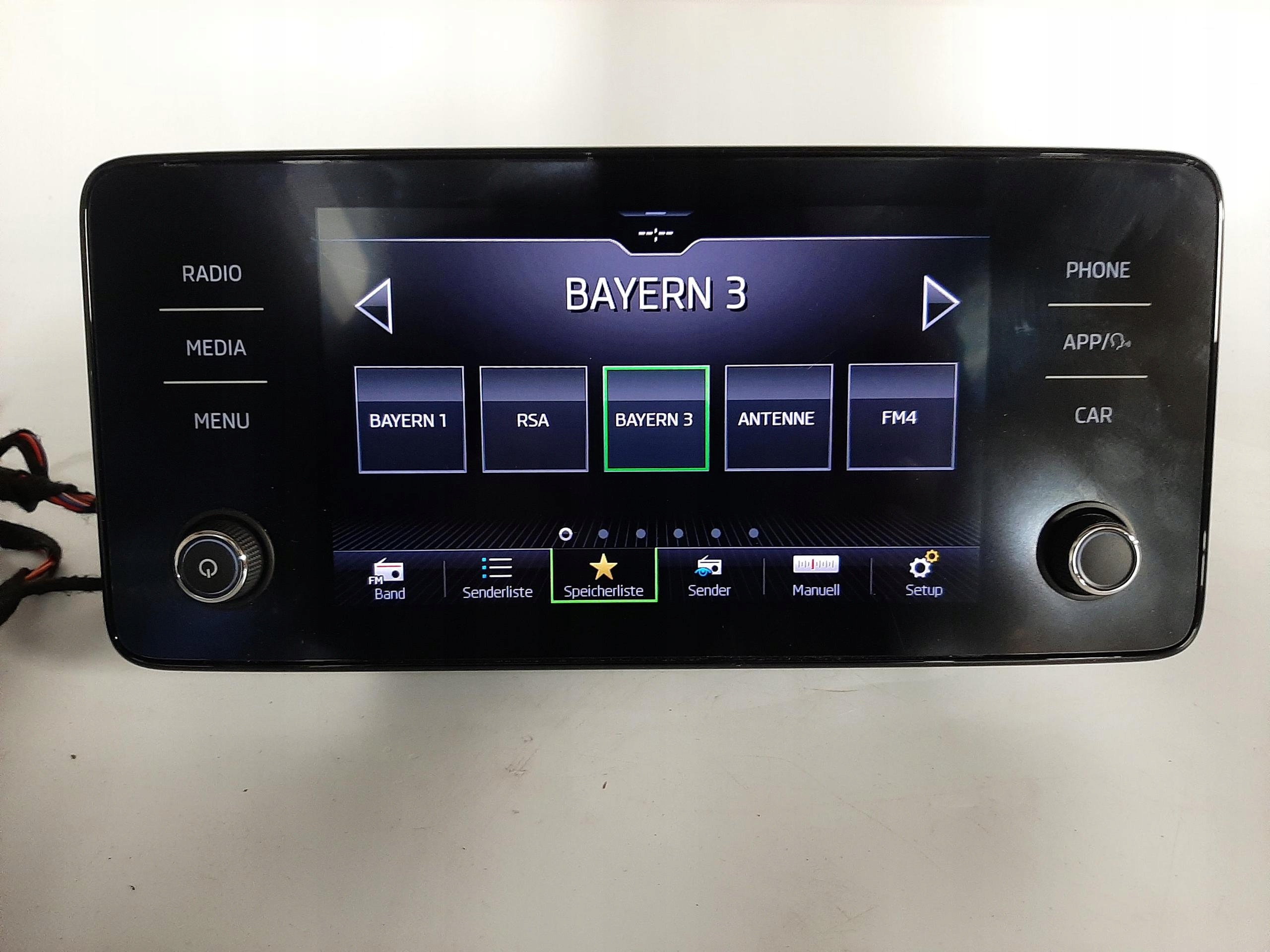 SKODA SCALA RADIO MEDIA EKRAN WYŚWIETLACZ NAVI 654035871B