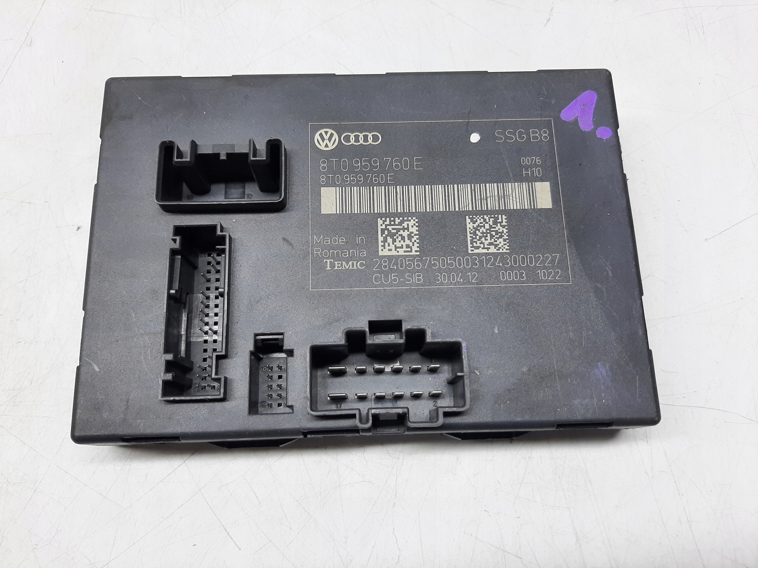 AUDI A5 8T MODUŁ STEROWNIK FOTELA 8T0959760E