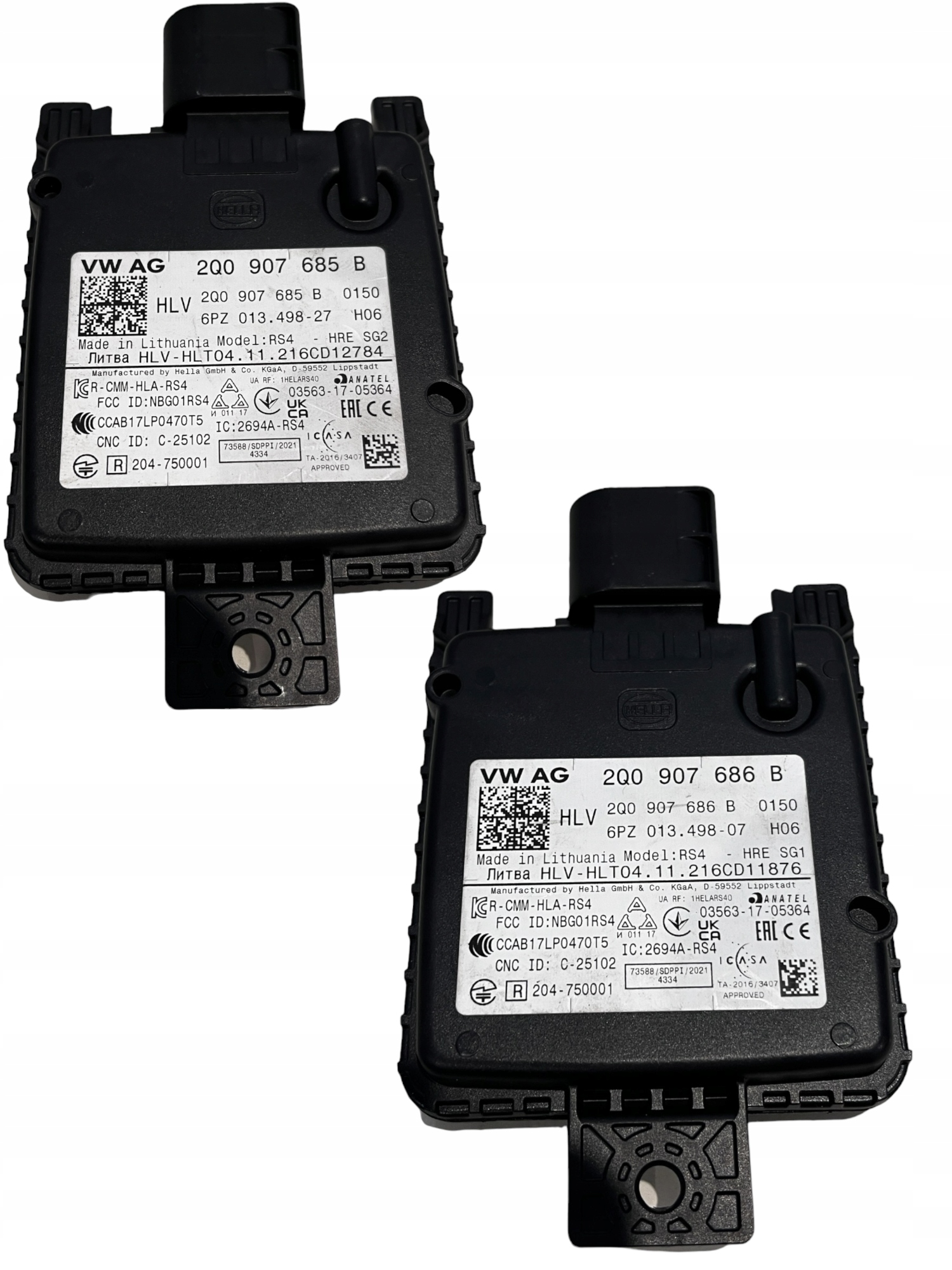 SKODA KAROQ STEROWNIK L+P 2Q0907686B 2Q0907685B komplet