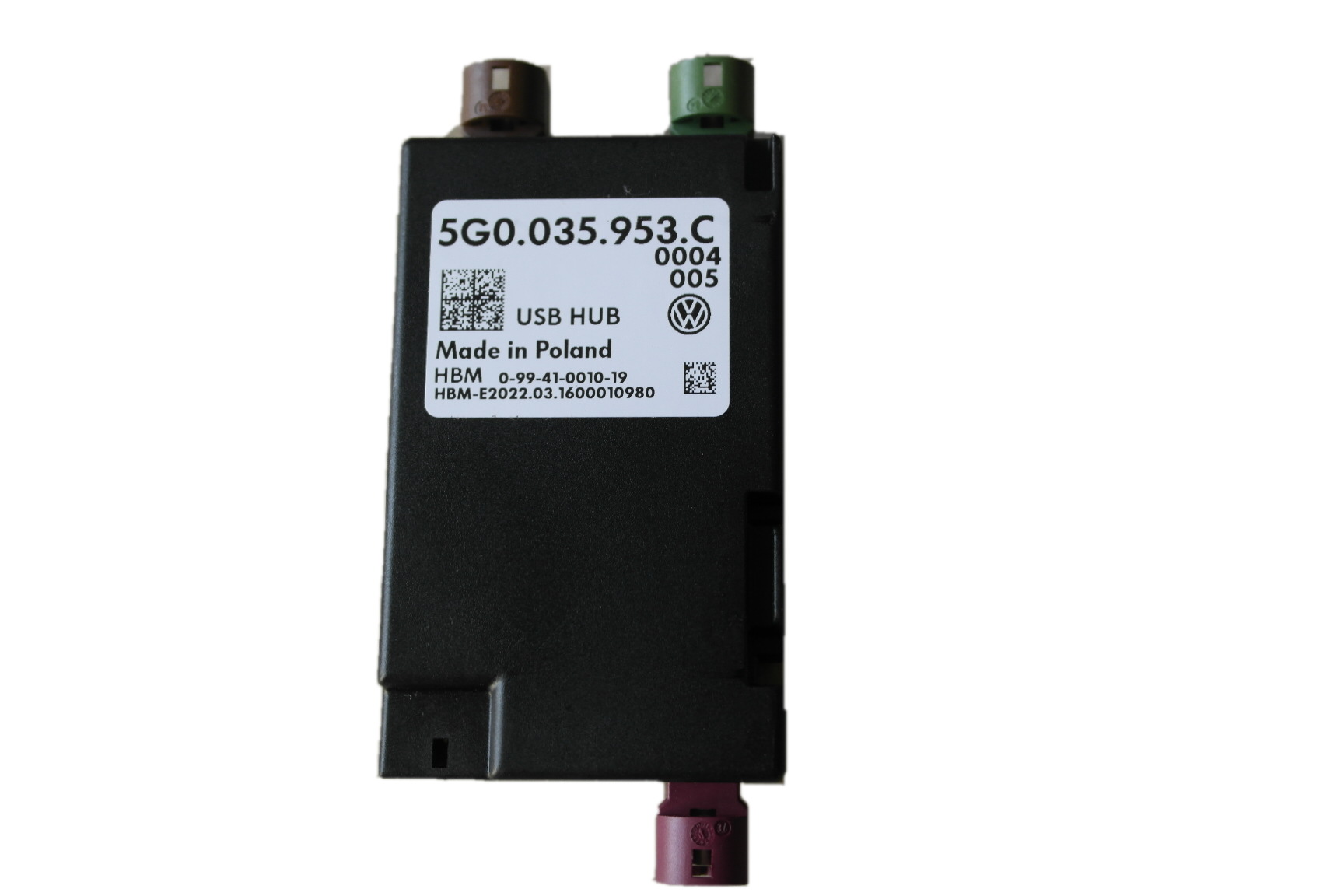 VW CADDY III LIFT DRUGI 2015-20 MODUŁ PORT USB HUB 5G0035953C