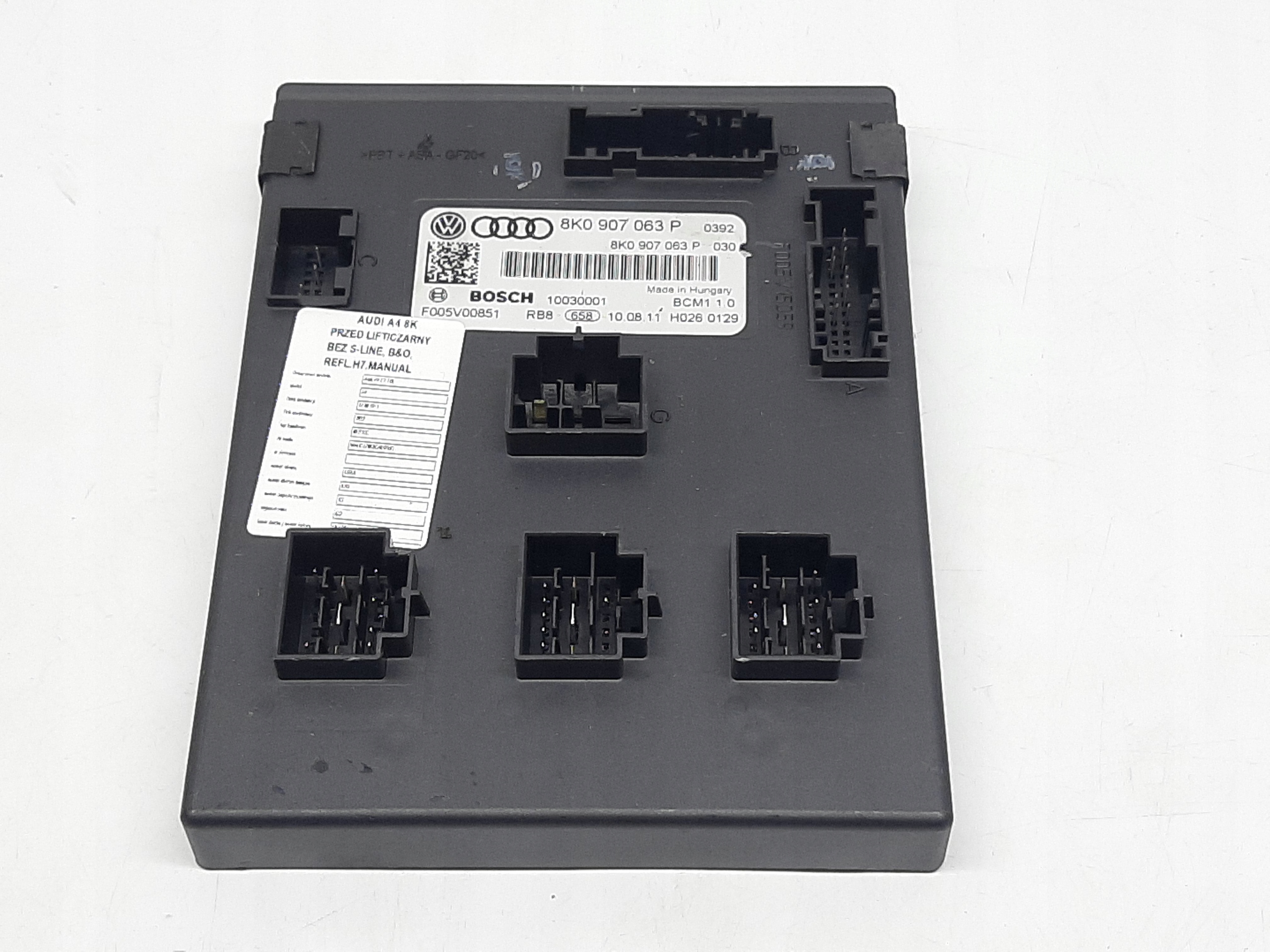 AUDI A4 B8 2007- STEROWNIK MODUŁ KOMFORTU BCM1 8K0907063P