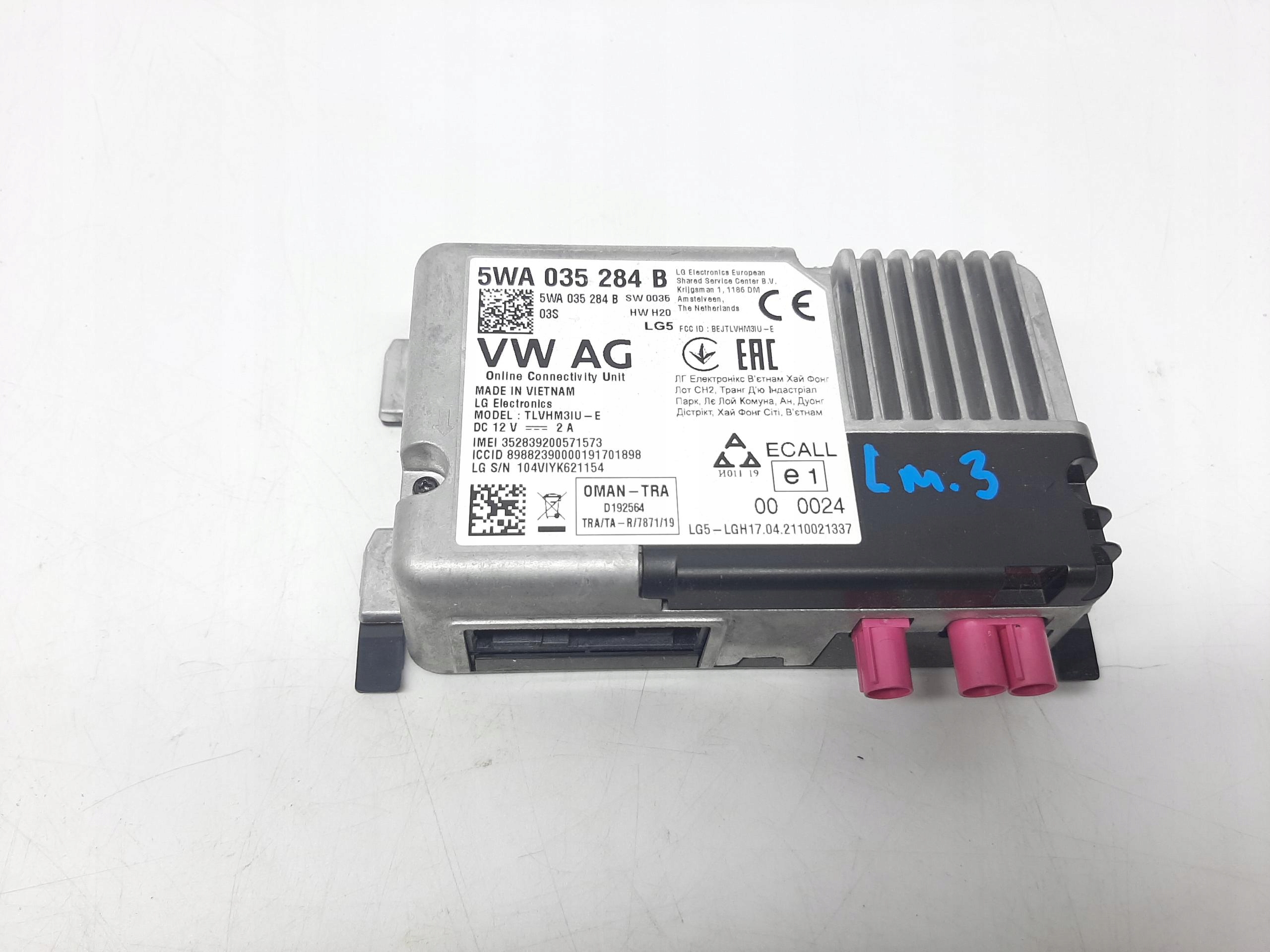 SKODA SUPERB III WZMACNIACZ ANTENOWY 5WA035284B