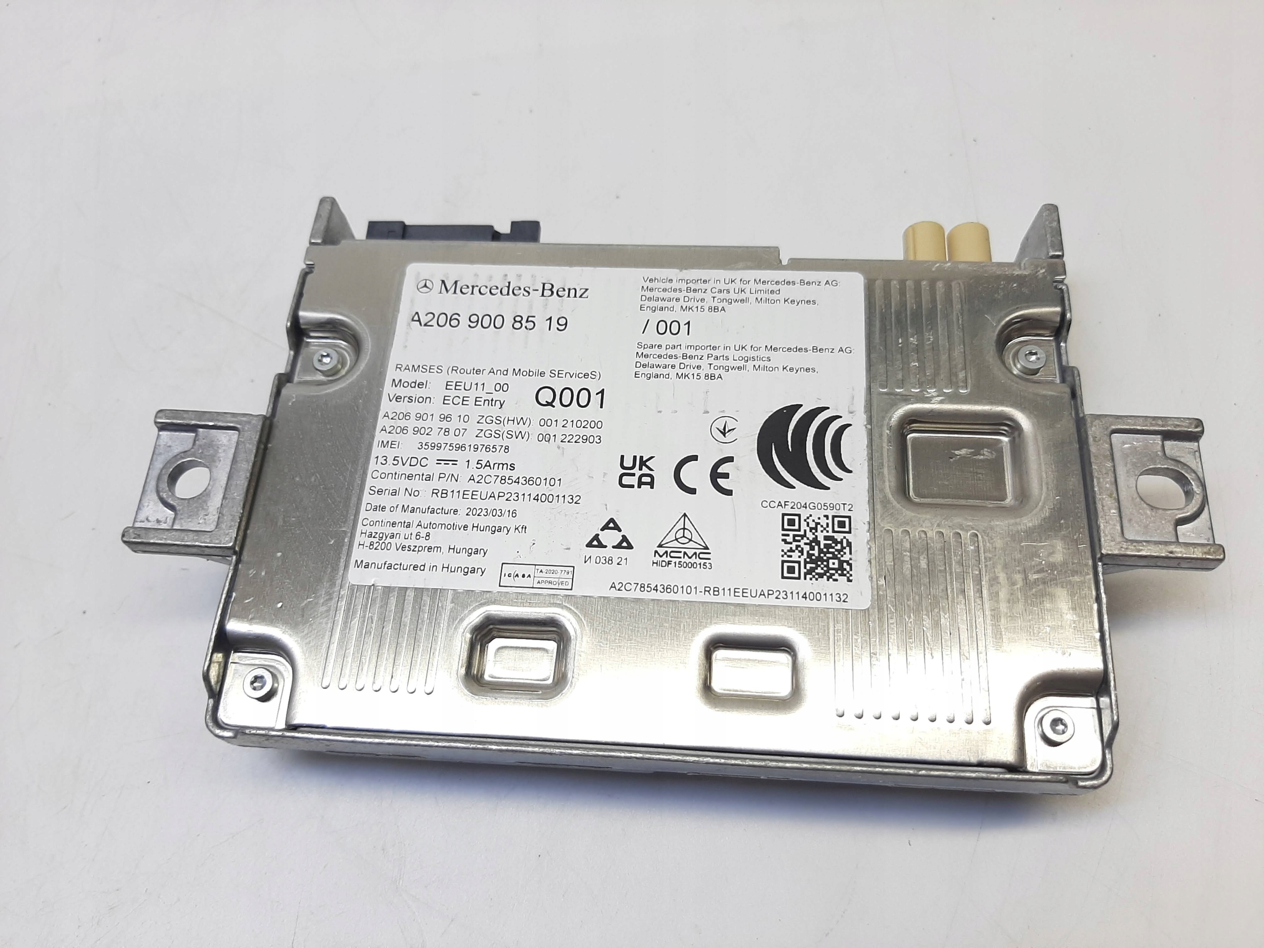 MERCEDES MODUŁ STEROWNIK KOMFORT RAMSES A2069008519 A2069019610 A2069027807