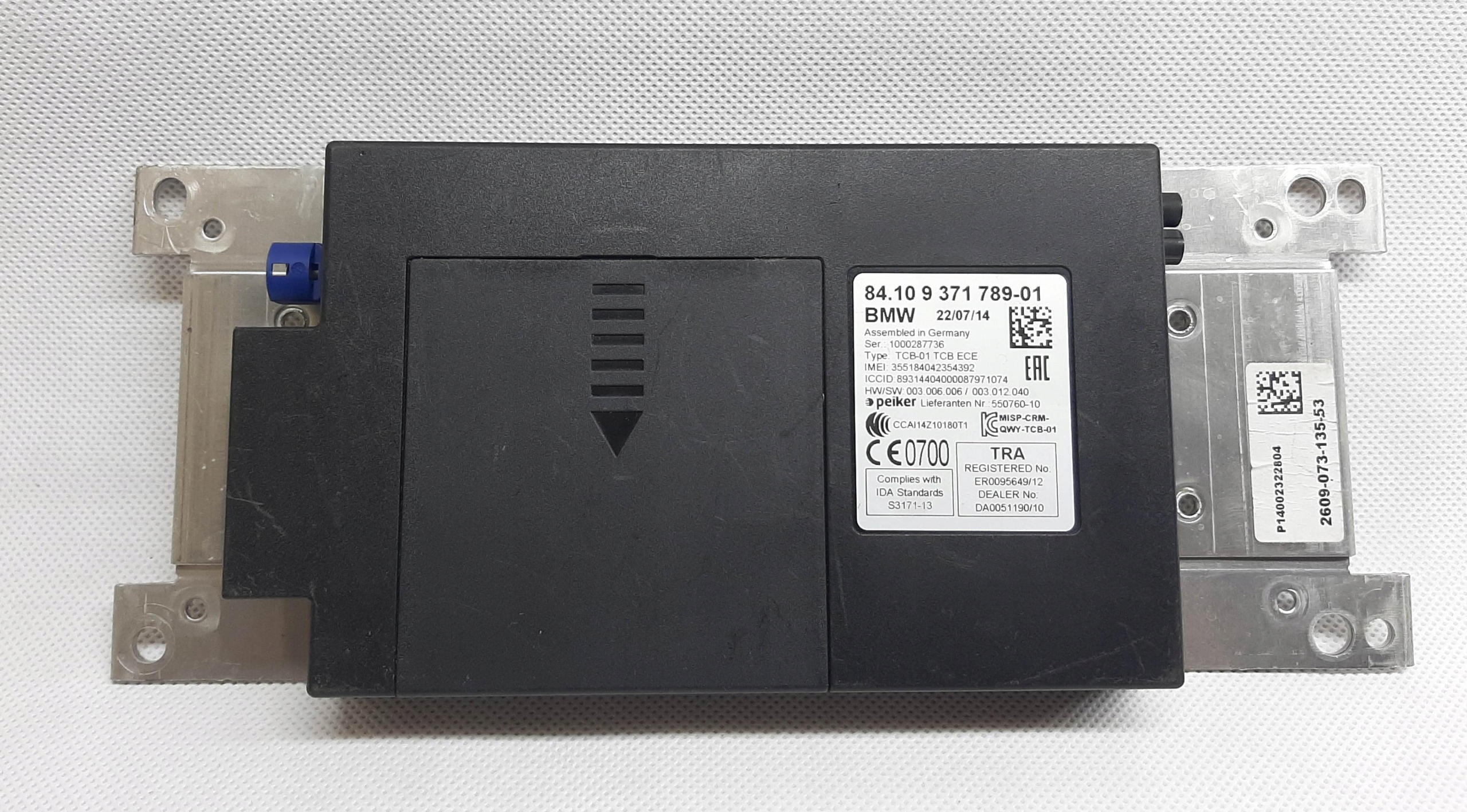 BMW modele F Moduł Sterownik Telematic 9371789