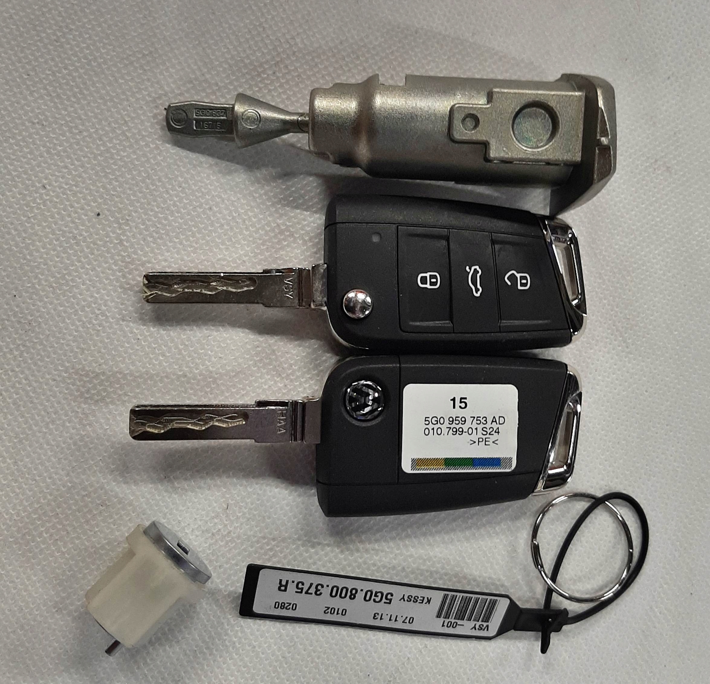 VW Golf 7 Kluczyk Zamek 5G0959753AD 5G0837167 NOWY