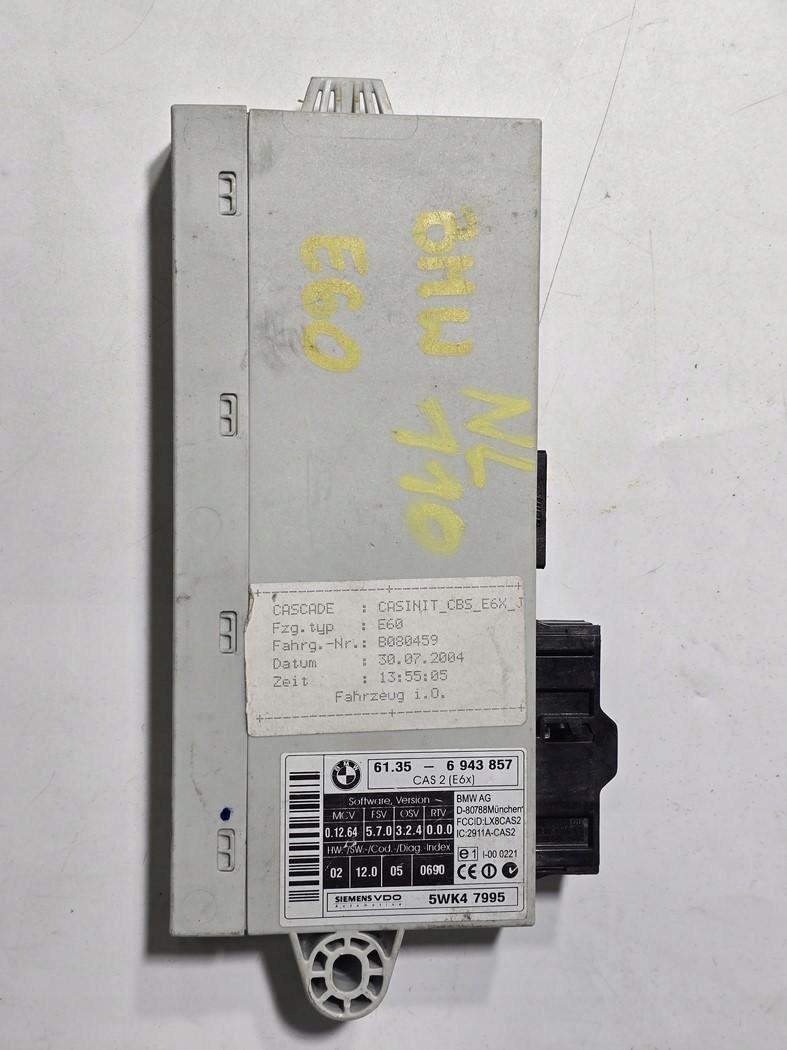 BMW E60 E61 E63 E64 MODUŁ STEROWNIK CAS 2 6943857 5WK47995