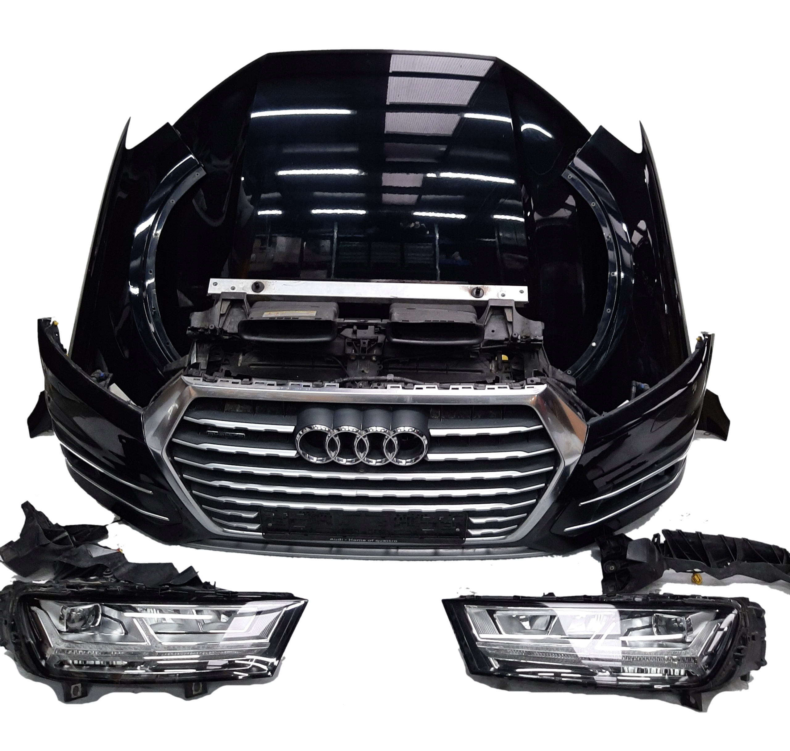 Audi Q7 4M Przód Zderzak LC9X komplet front maska Orca Black Metallic 2T2T
