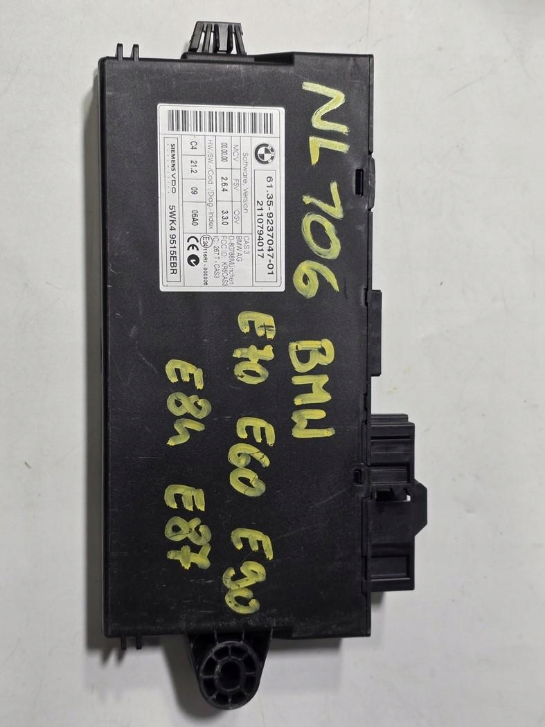 BMW E60 E70 E84 E87 E90 E91 E92 MODUŁ STEROWNIK CAS 3 9237047 5WK49515EBR