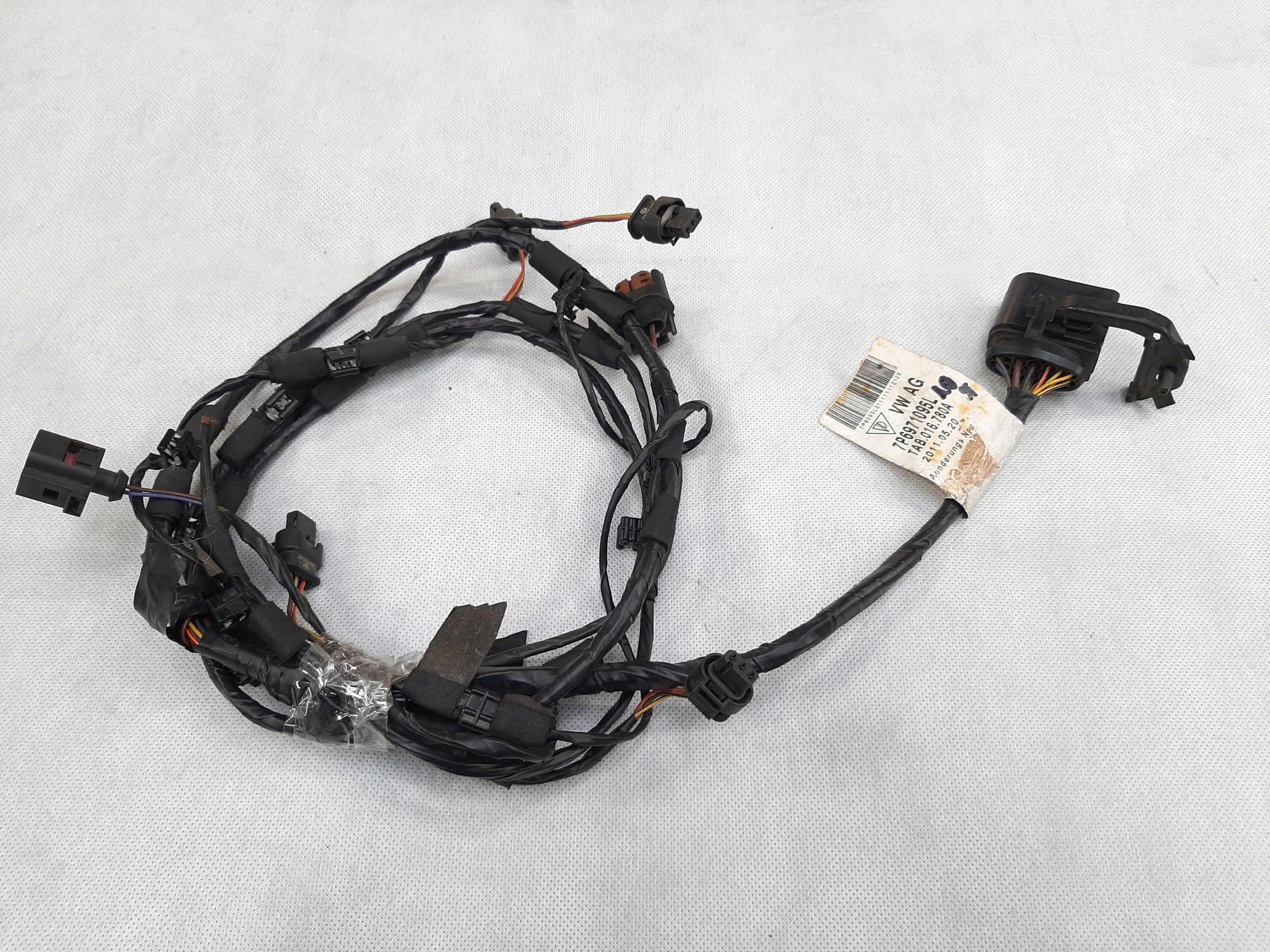 VW TOUAREG 7P WIĄZKA INSTALACJA ZDERZAKA TYŁ PDC 7P6971095L