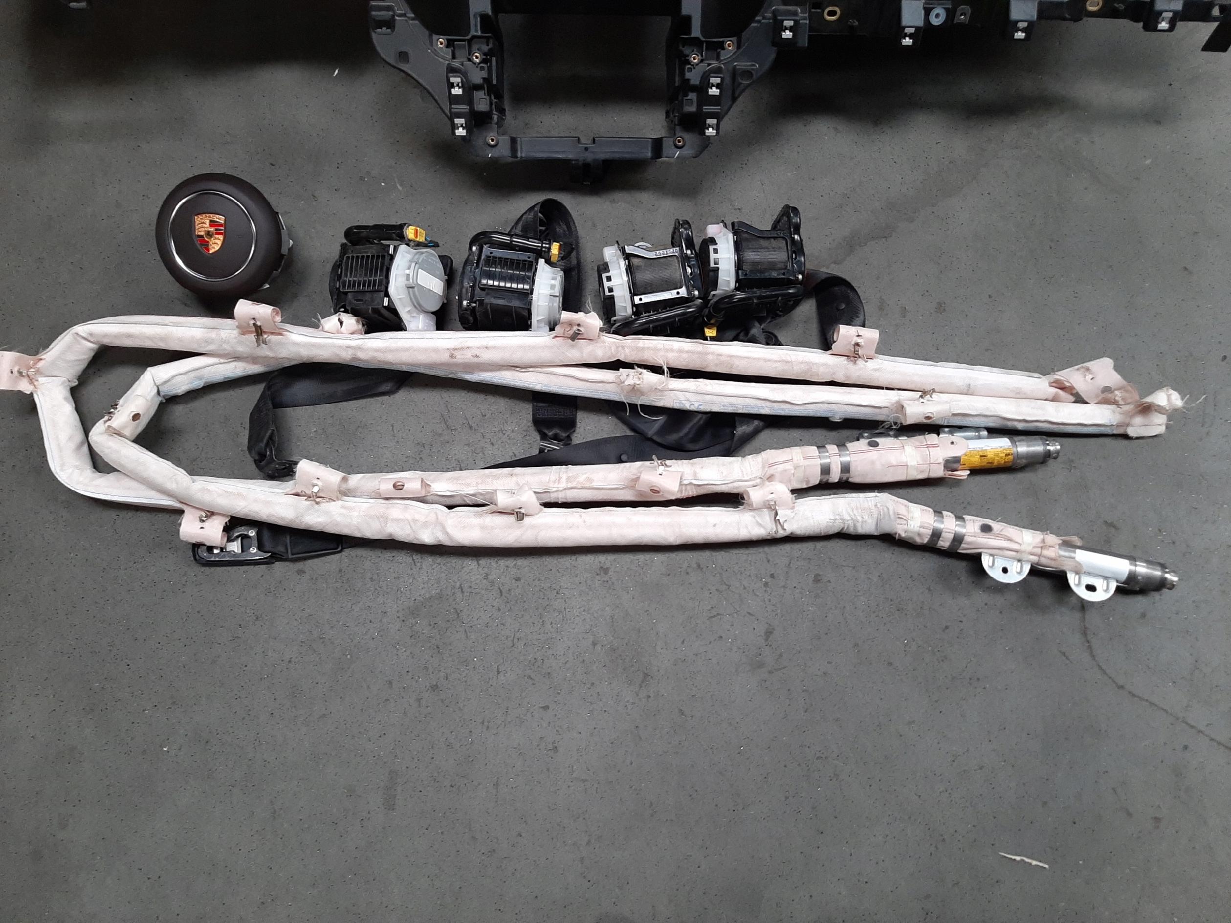PORSCHE MACAN zestaw komplet KOKPIT DESKA AIRBAG PASY 95B858451 neturlether - obrazek 5