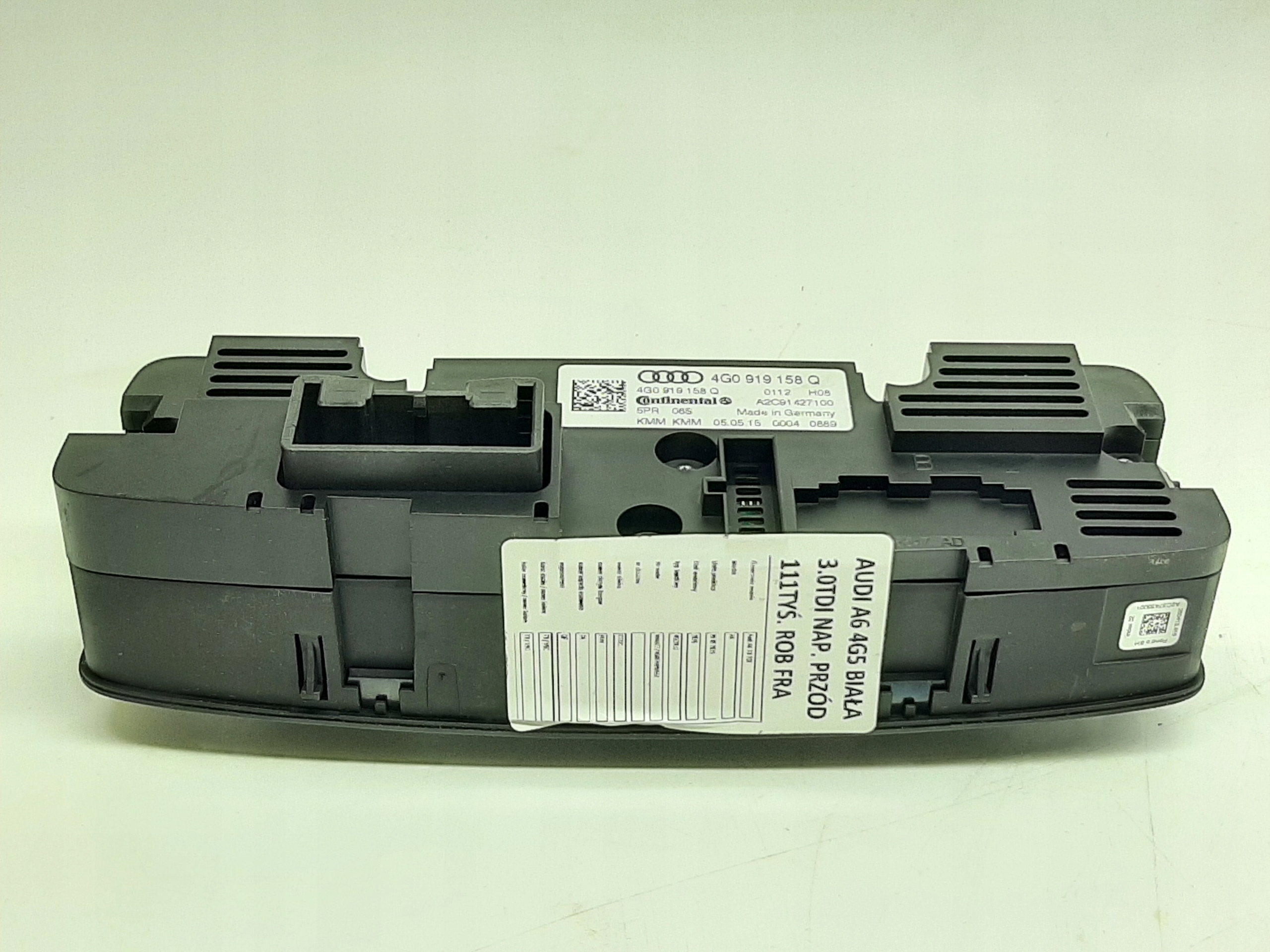 AUDI A6 C7 LIFT 2014- PANEL KLIMATYZACJI NAWIEWU TYLNY 4G0919158Q - obrazek 3