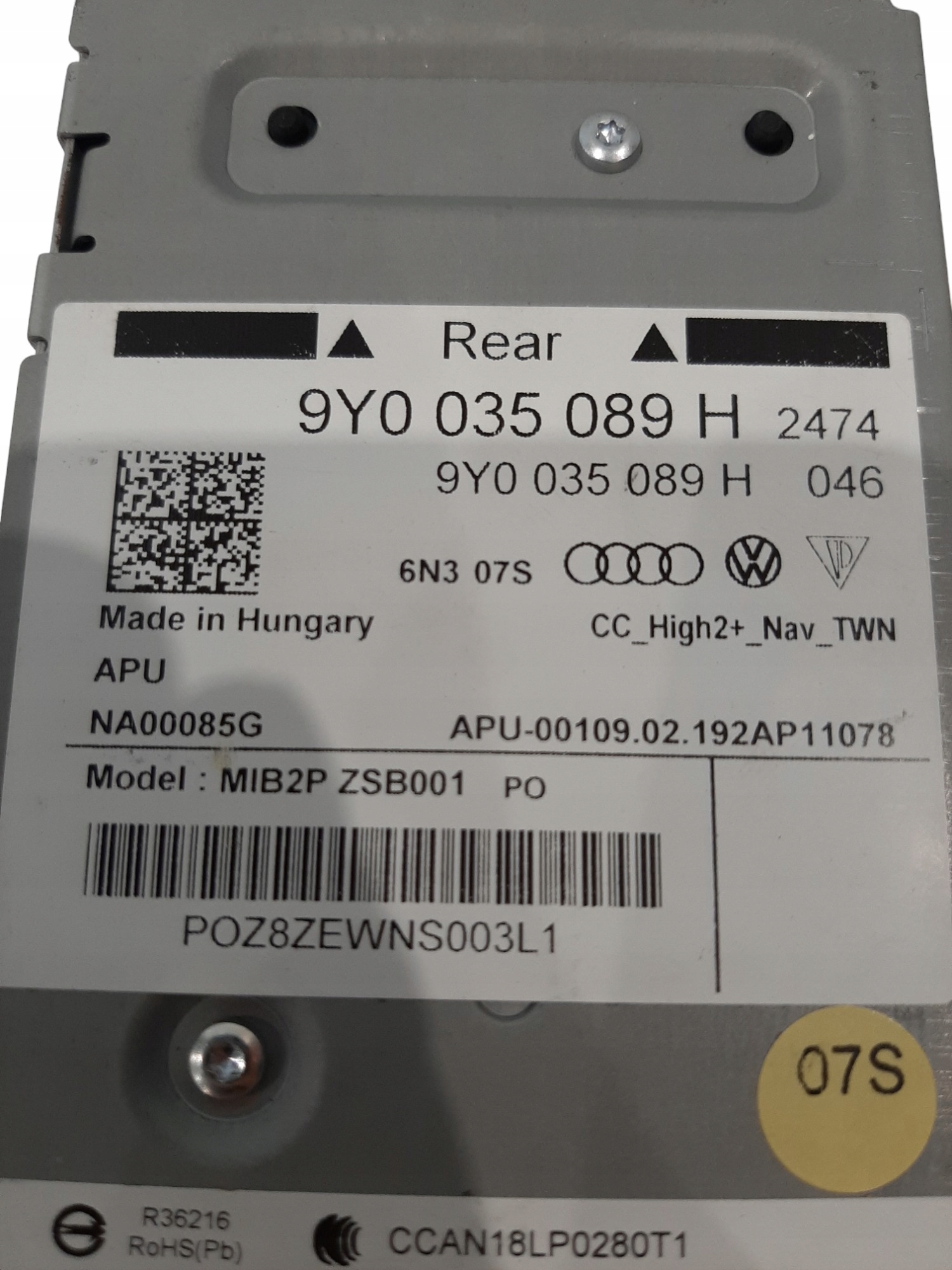 Porsche Cayenne III 3 Jednostka sterująca Nawigacja Moduł MMI 9Y0035089H - obrazek 3