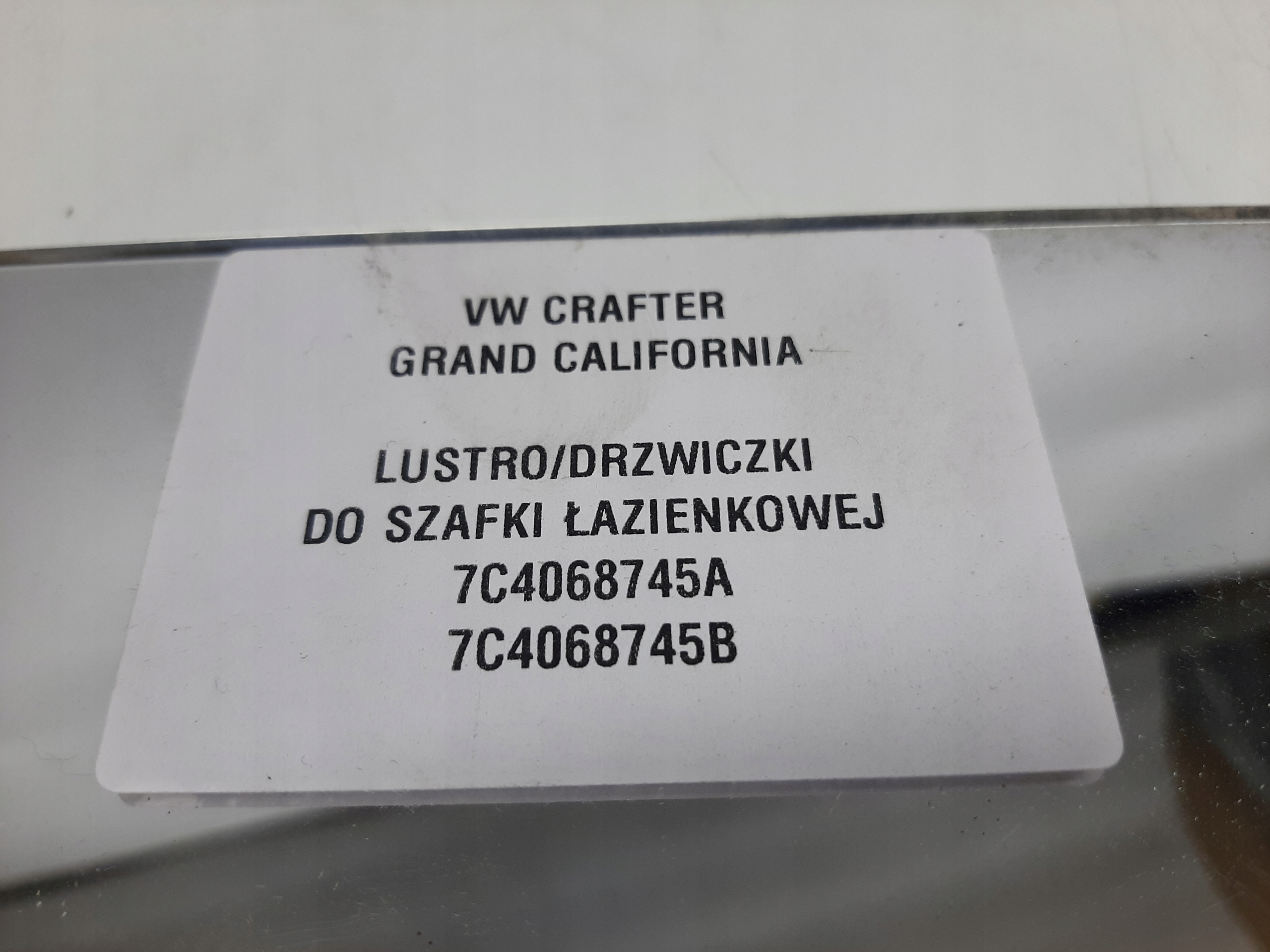 VW CRAFTER GRAND CALIFORNIA LUSTRO DRZWICZKI SZAFKI 7C4068745A - obrazek 2