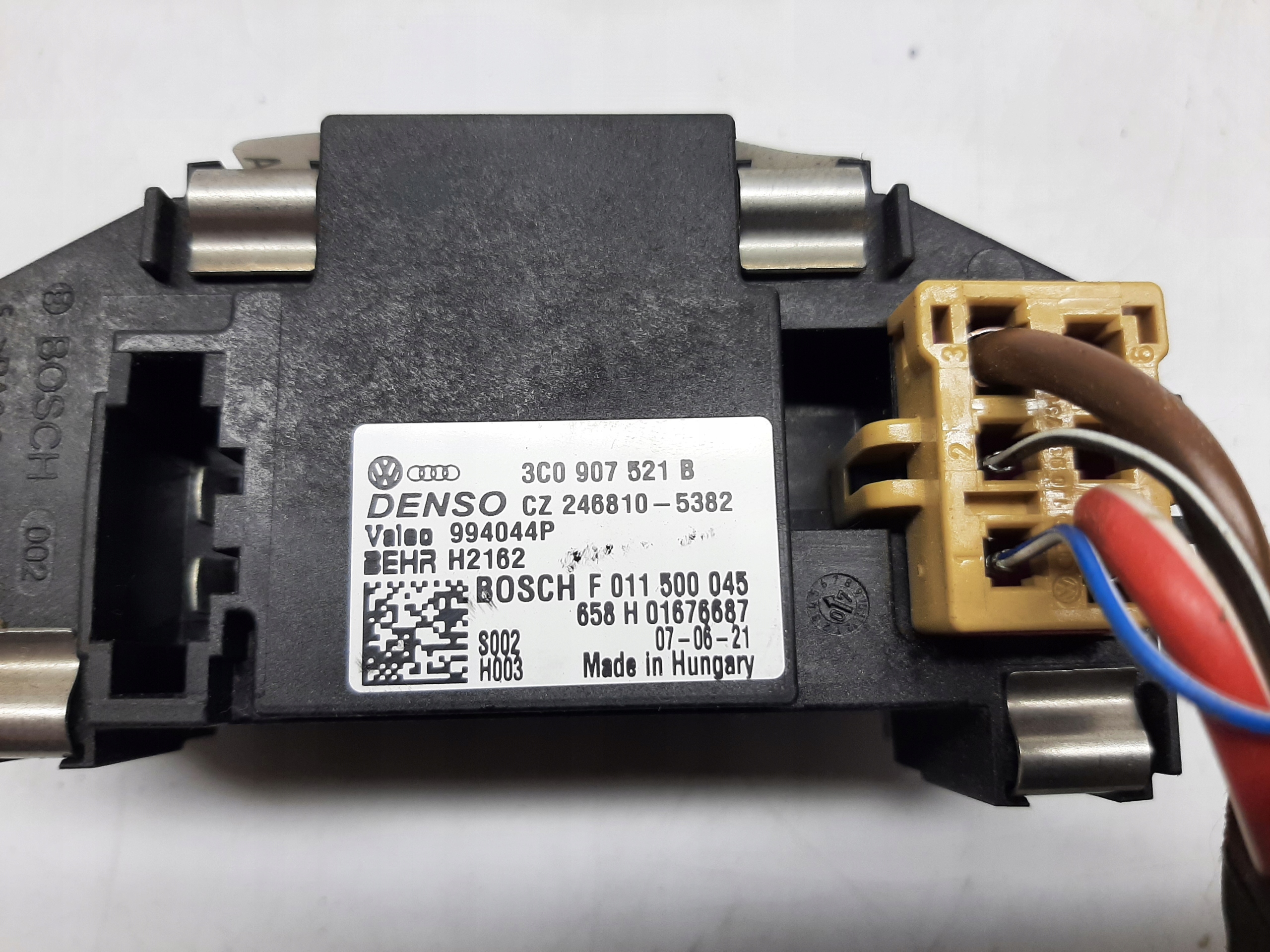 AUDI TT II 8J 2.0 TFSI 2006- REZYSTOR DMUCHAWY NAGRZEWNICY 3C0907521B - obrazek 3
