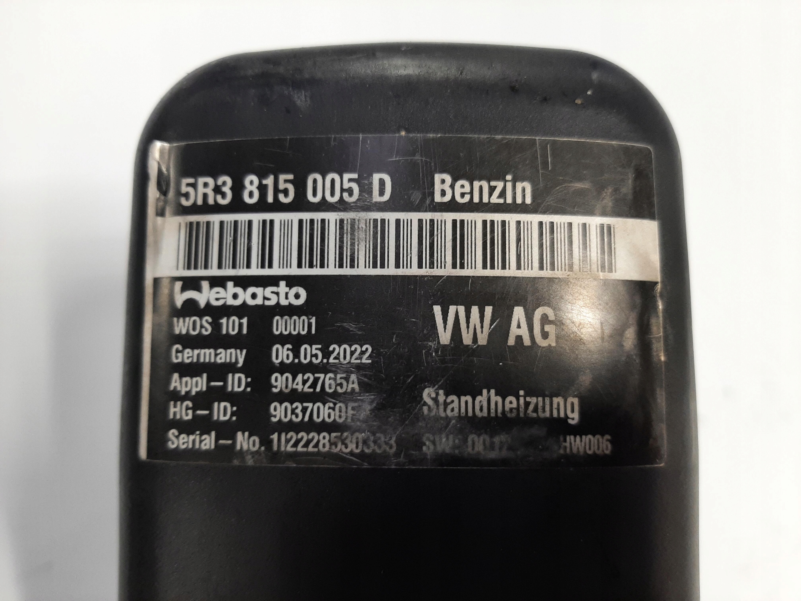VW CADDY IV 2020- WEBASTO OGRZEWANIE POSTOJOWE BENZYNA 5R3815005D - obrazek 4