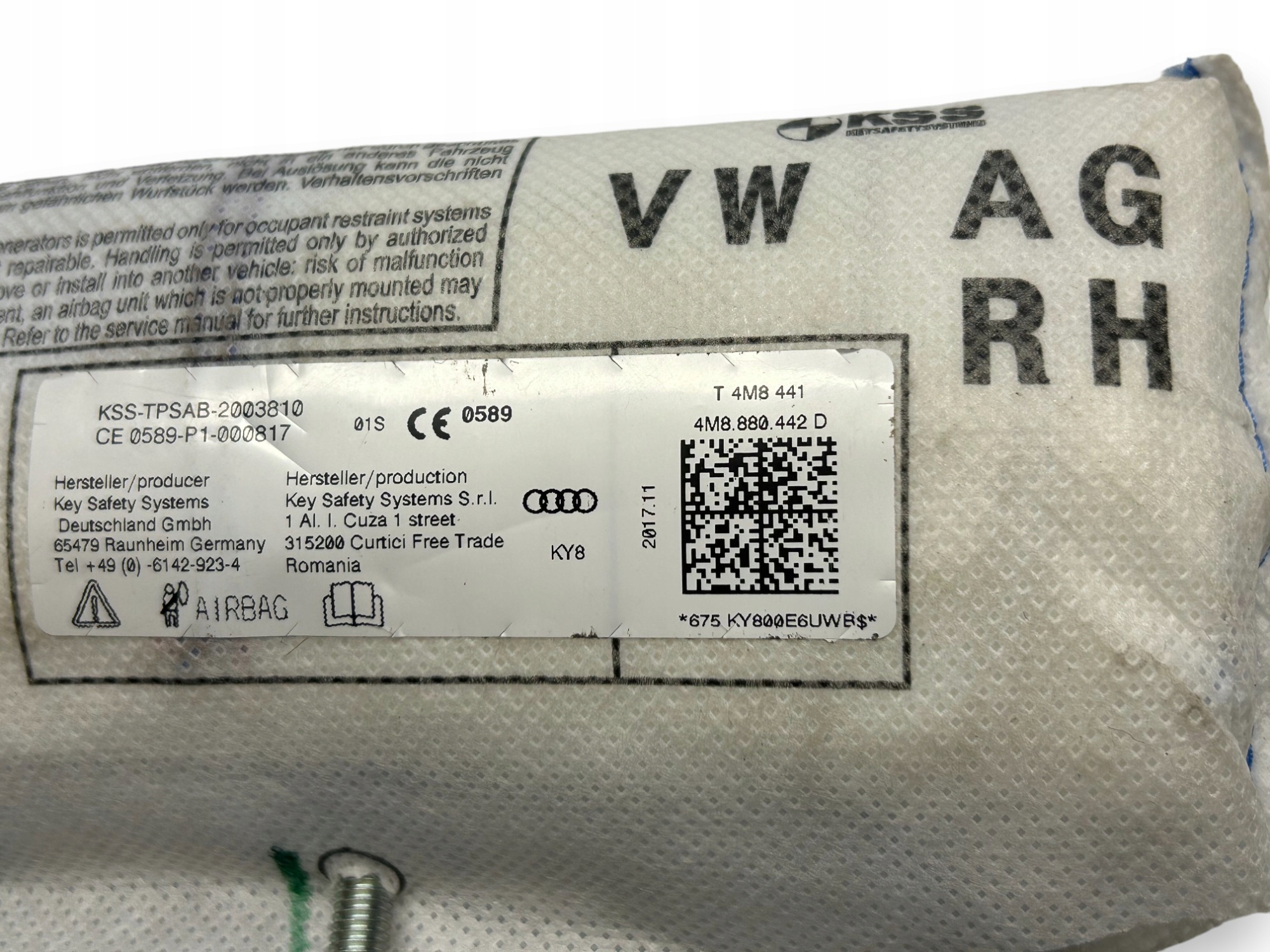 Audi Q8 SQ8 RSQ8 Airbag Poduszka fotela Prawy Tył 4M8880442D - obrazek 2