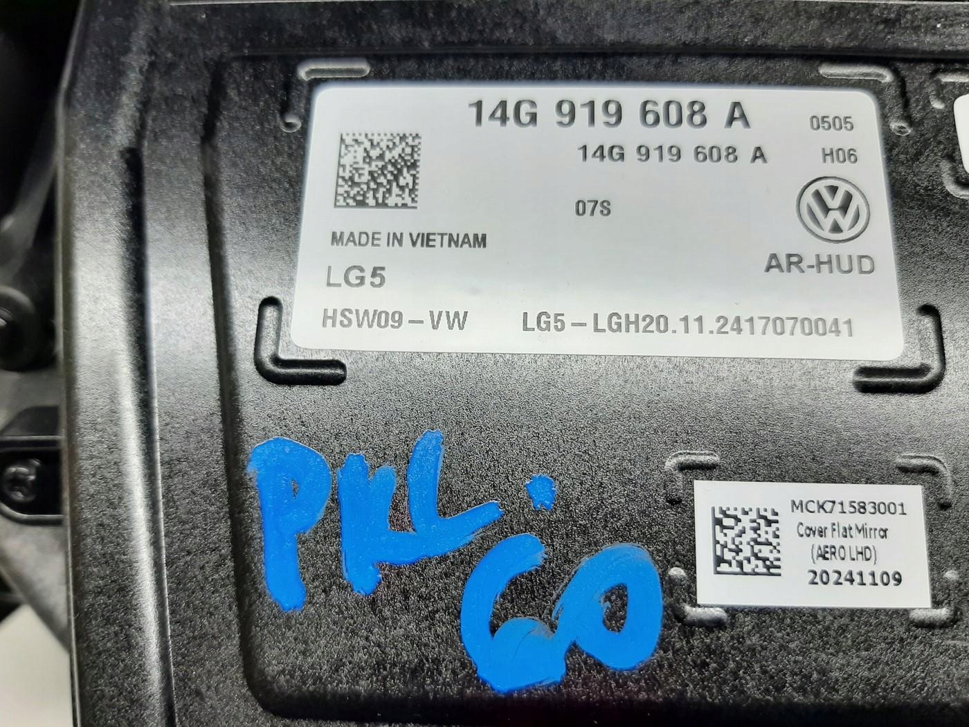 VW ID.7 ID7 WYŚWIETLACZ RZUTNIK PROJEKTOR HEAD UP 14G919608A - obrazek 8