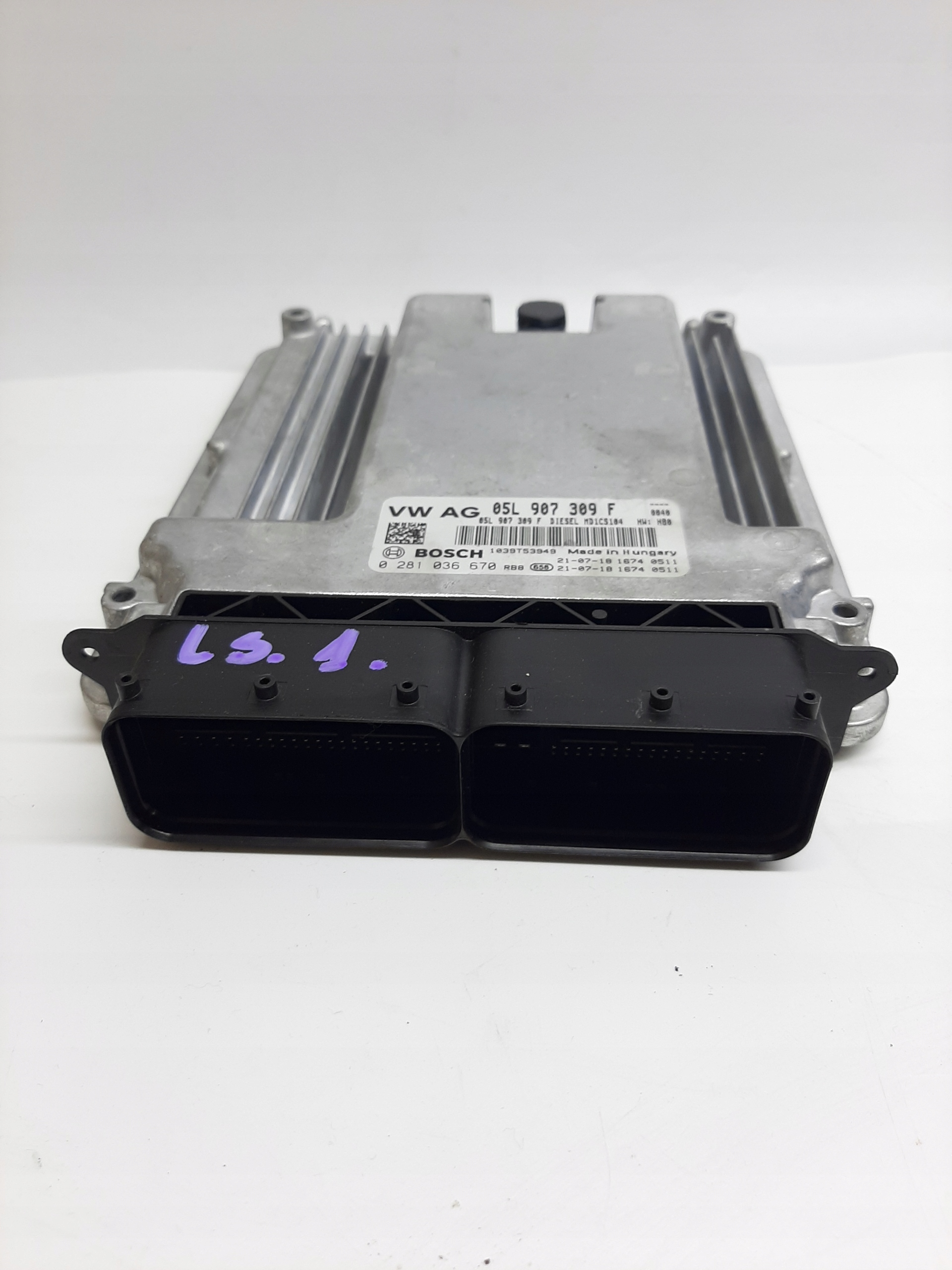 VW TRANSPORTER T6 KOMPUTER STEROWNIK SILNIKA ECU 05L907309F - obrazek 2