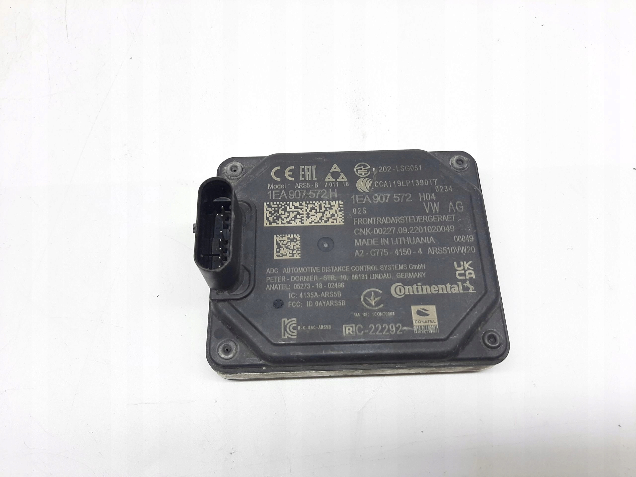 VW ID.5 2022- RADAR DISTRONIC PRZÓD 1EA907572 1EA907572H - obrazek 2