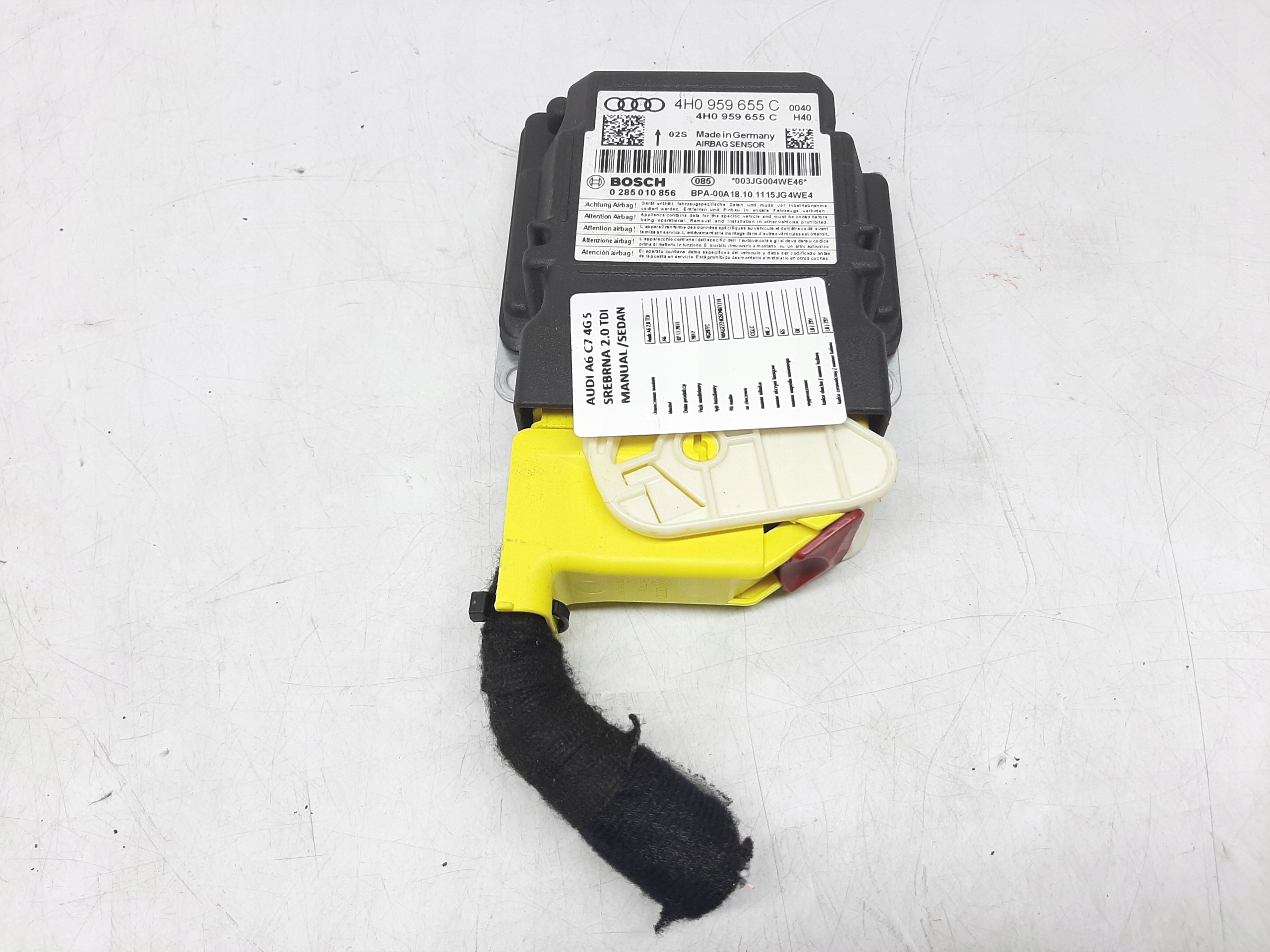 AUDI A6 C7 MODUŁ STEROWNIK SENSOR AIRBAG PODUSZEK POWIETRZNYCH 4H0959655C