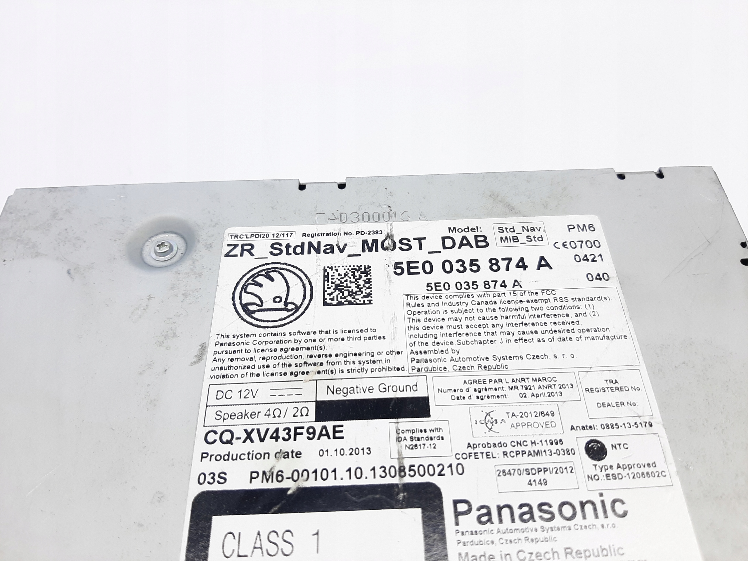 Skoda Octavia (2013-2017) Jednostka sterująca Nawigacja Moduł 5E0035874A - obrazek 4