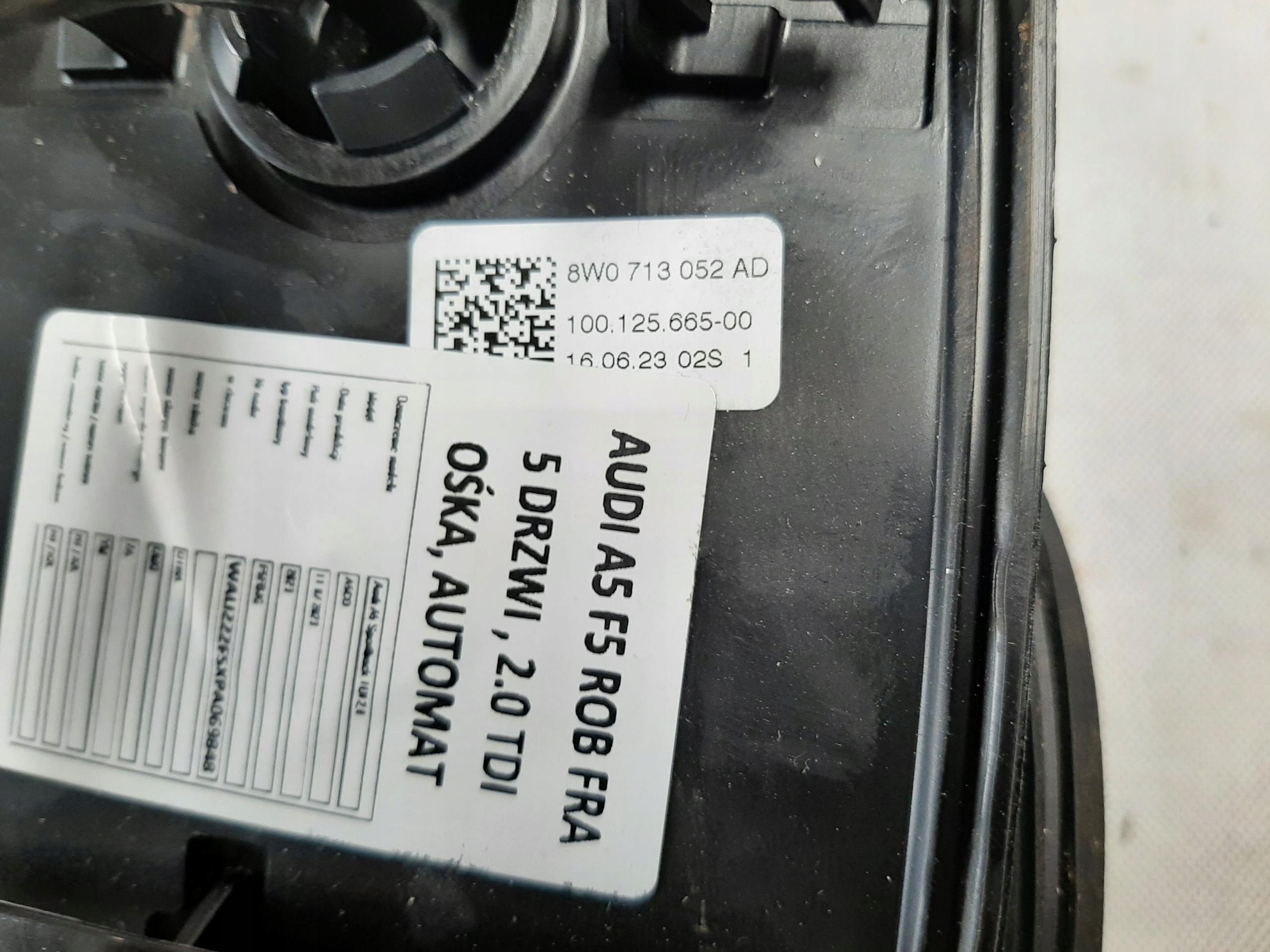LEWAREK WYBIERAK BIEGÓW AUDI A5 SPORTBACK 20- 2.0 TDI AUTOMAT 8W0713052AD - obrazek 3