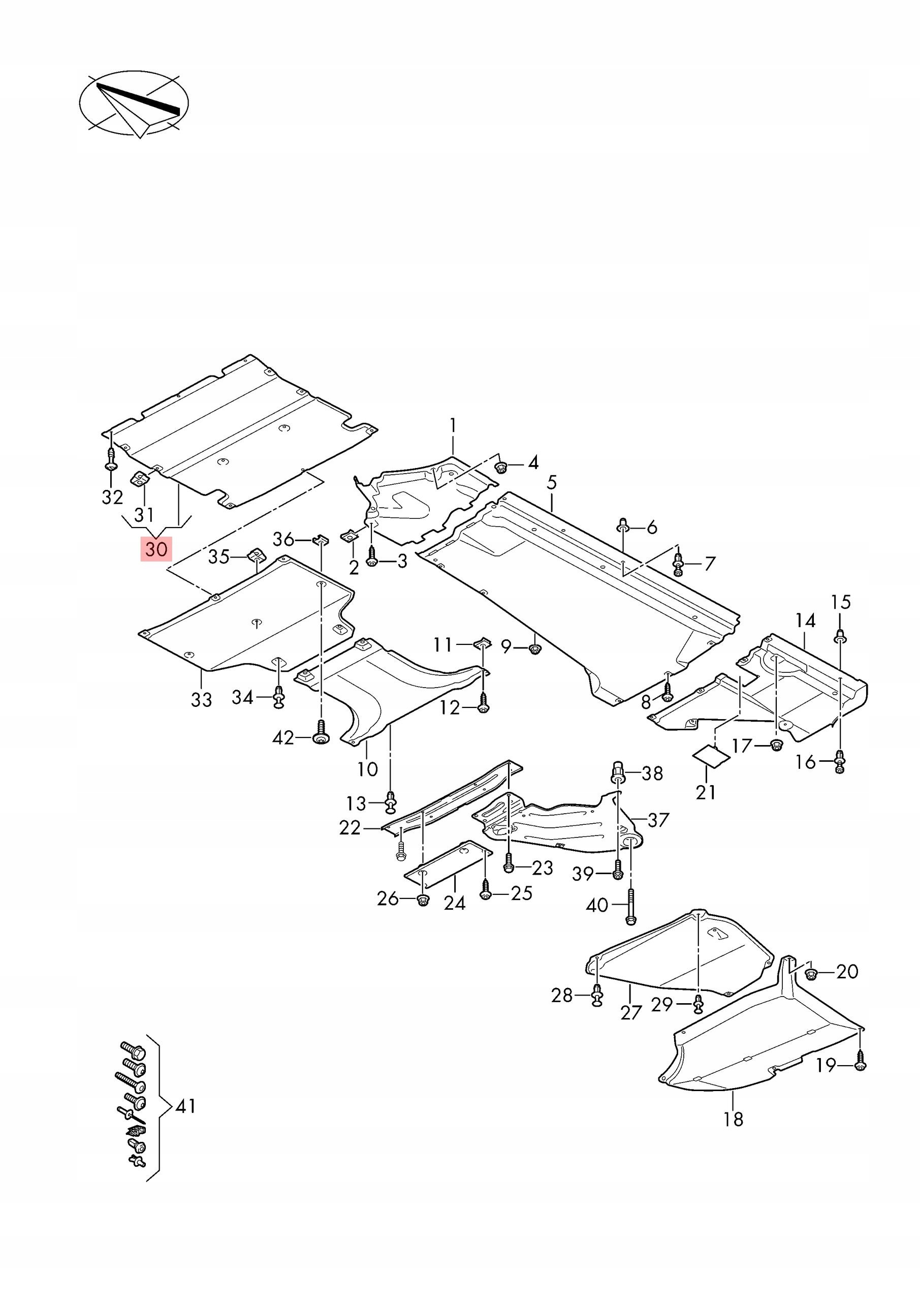 AUDI Q5 80A OSŁONA PŁYTA DOLNA POD SILNIK 80B863821 - obrazek 2