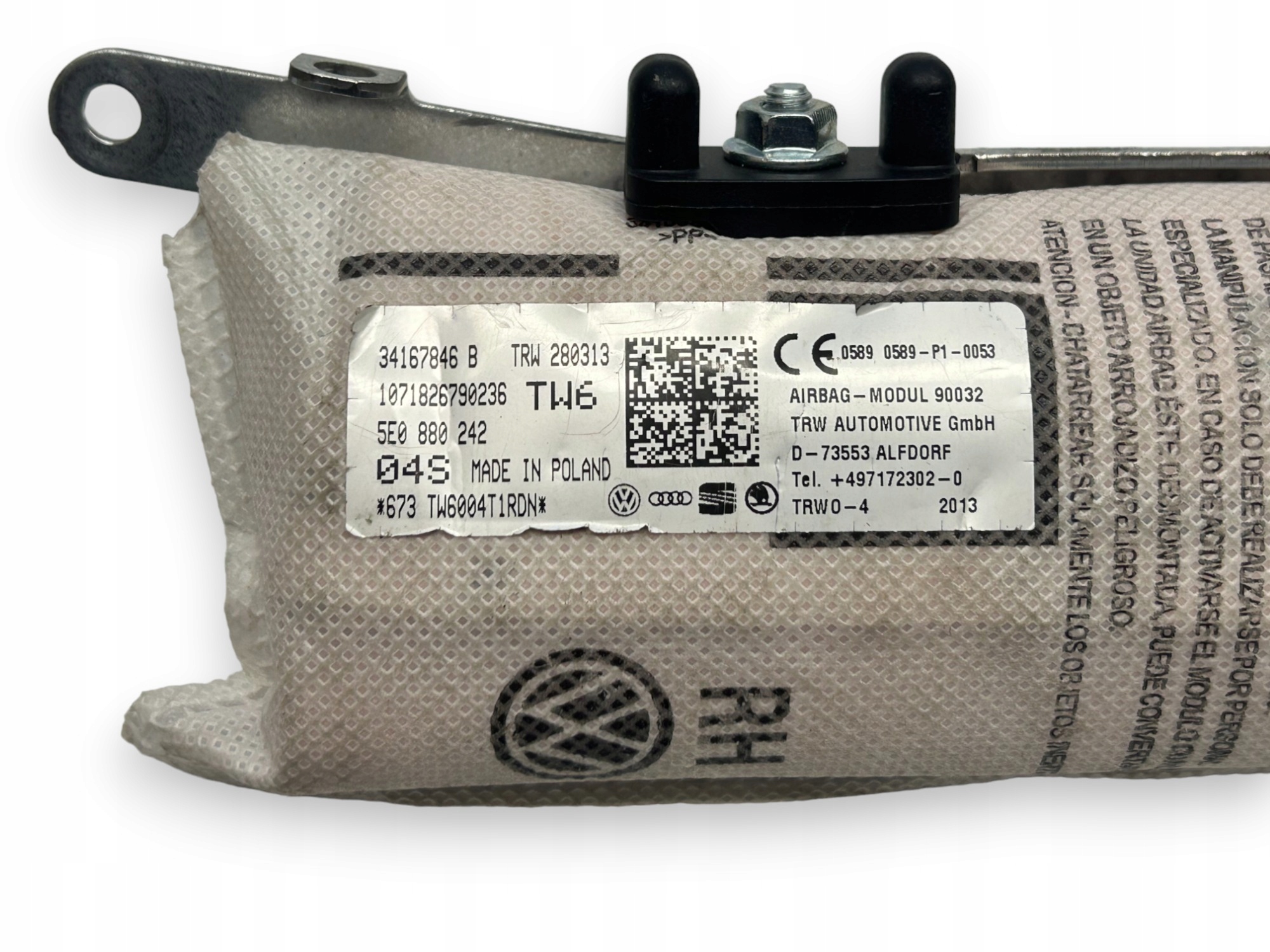 Skoda Octavia III Airbag Poduszka fotela Prawy Przód 5E0880242 - obrazek 2