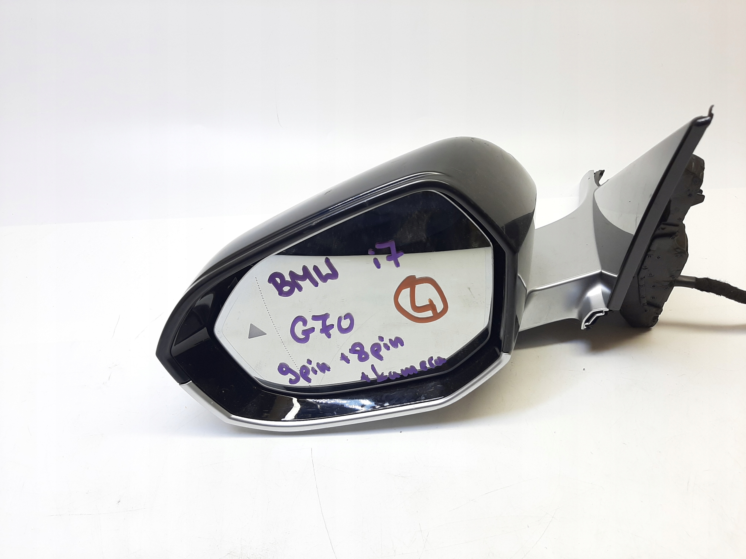 BMW i7 G70 LUSTERKO ZEWNĘTRZNE LEWE 9 + 8 PIN KAMERA 10802-100-01A - obrazek 2