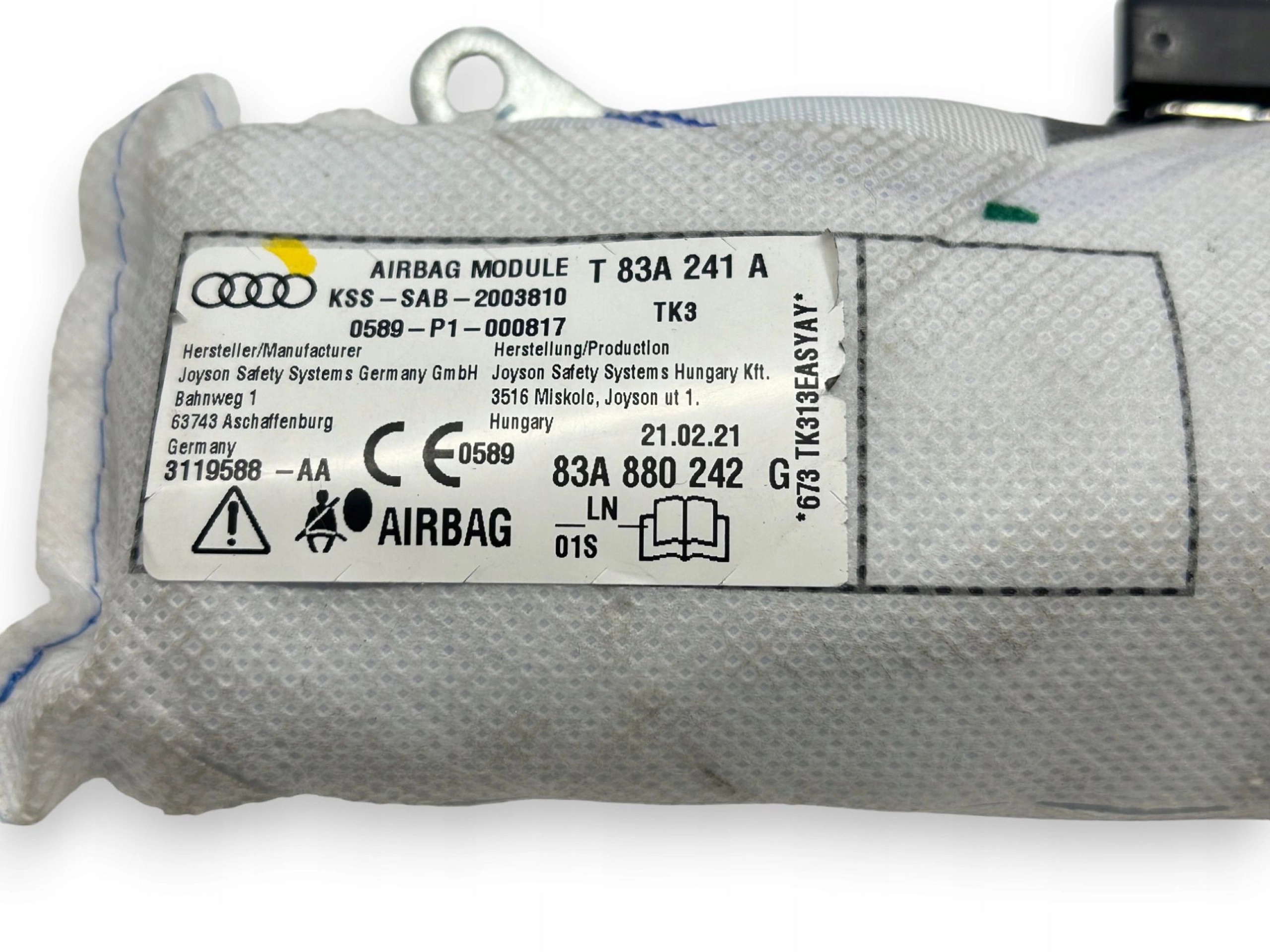Audi Q3 / SQ3 Airbag Poduszka fotela Prawy Przód 83A880242G - obrazek 3