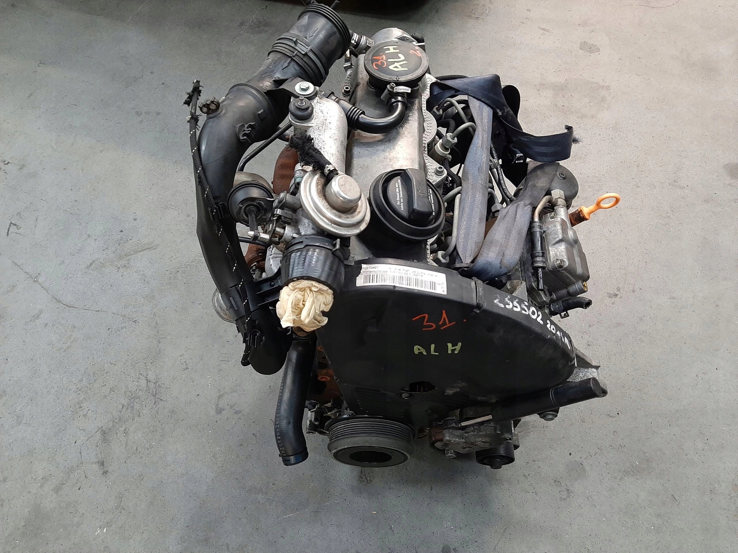 VOLKSWAGEN BORA 1999- SILNIK KOMPLETNY DIESEL ALH 1.9 TDI 187000KM - obrazek 3